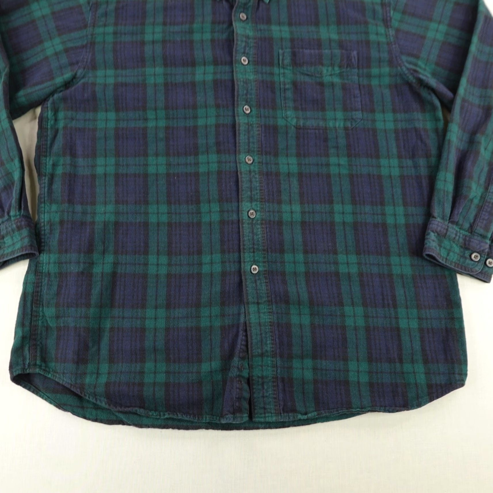 Vintage L.L. Bean Flannel Shirt Mens Large Green Tartan Plaid Button-Up Outdoor Work Size US L / EU 52-54 / 3 - 4 Thumbnail