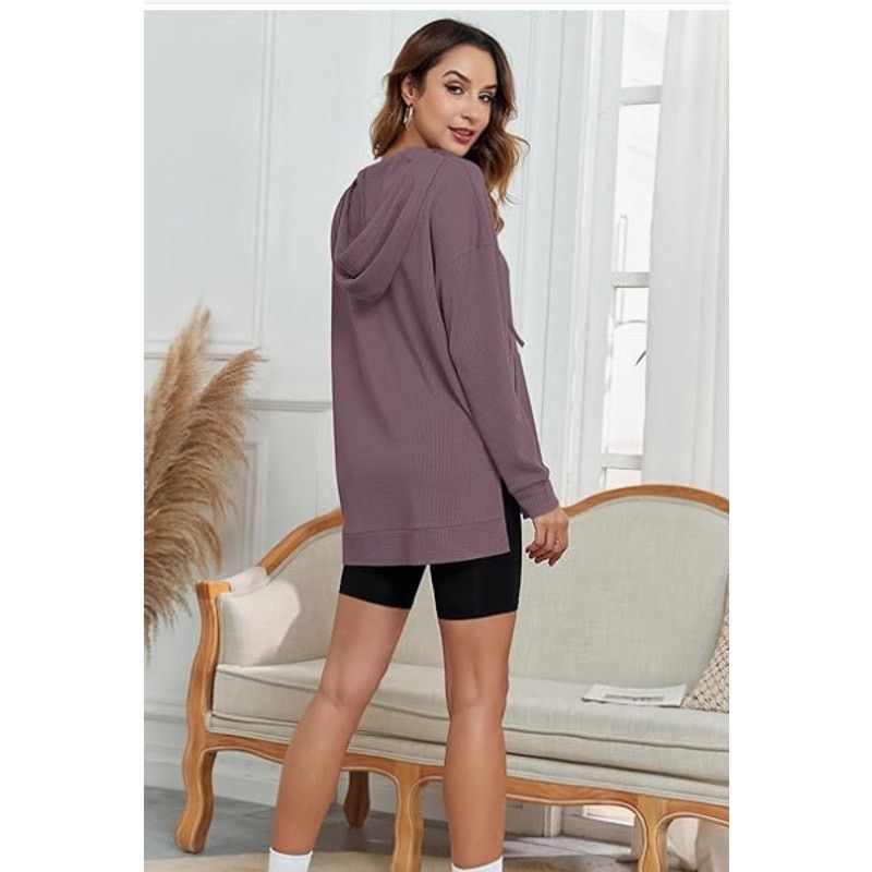 The Unbranded Brand Women's Sweater Mauve SIZE 2XL Polyester/Spandex Size XXL / US 16-18 / IT 52-54 - 2 Thumbnail