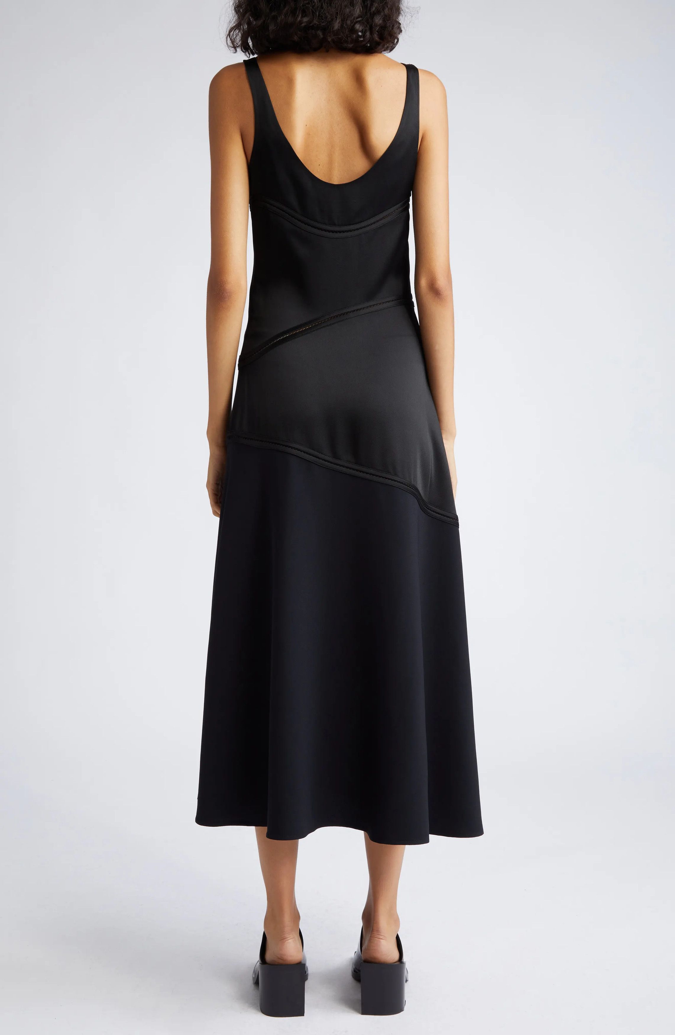 Jil Sander o1y0925 Sleeveless Midi Dress in Black Size M / US 6-8 / IT 42-44 - 4 Thumbnail