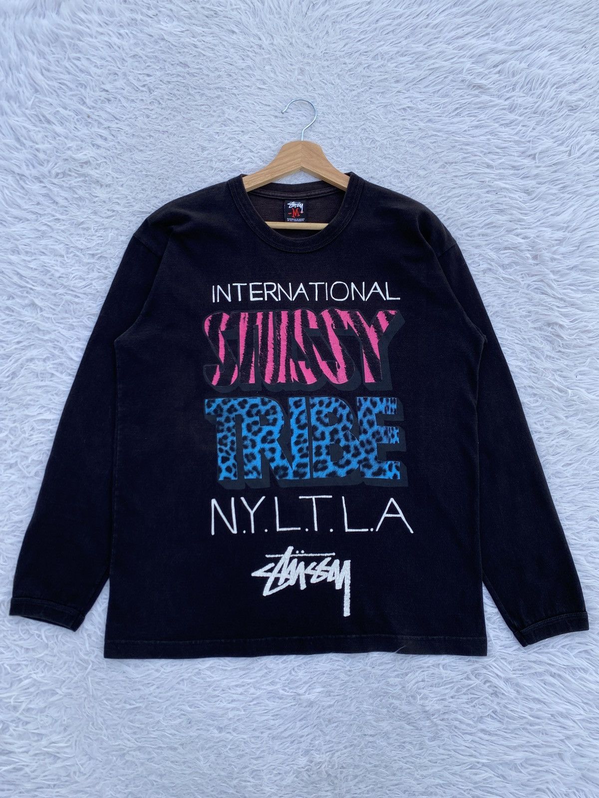 Stussy Rare Vintage Stussy International Tribe Longsleeve Tshirt Size US M / EU 48-50 / 2 - 1 Thumbnail