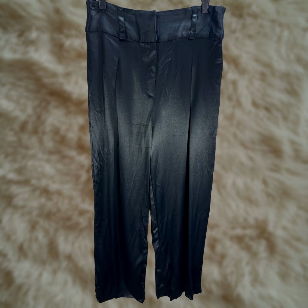 Nicole Miller Women’s Artelier Nicole Miller Black Viscose High Rise Dress Pants Size 8 Women’s XS-XXL Style: Dress Pants Mens Girls Size 30" / US 8 / IT 44 - 1 Thumbnail