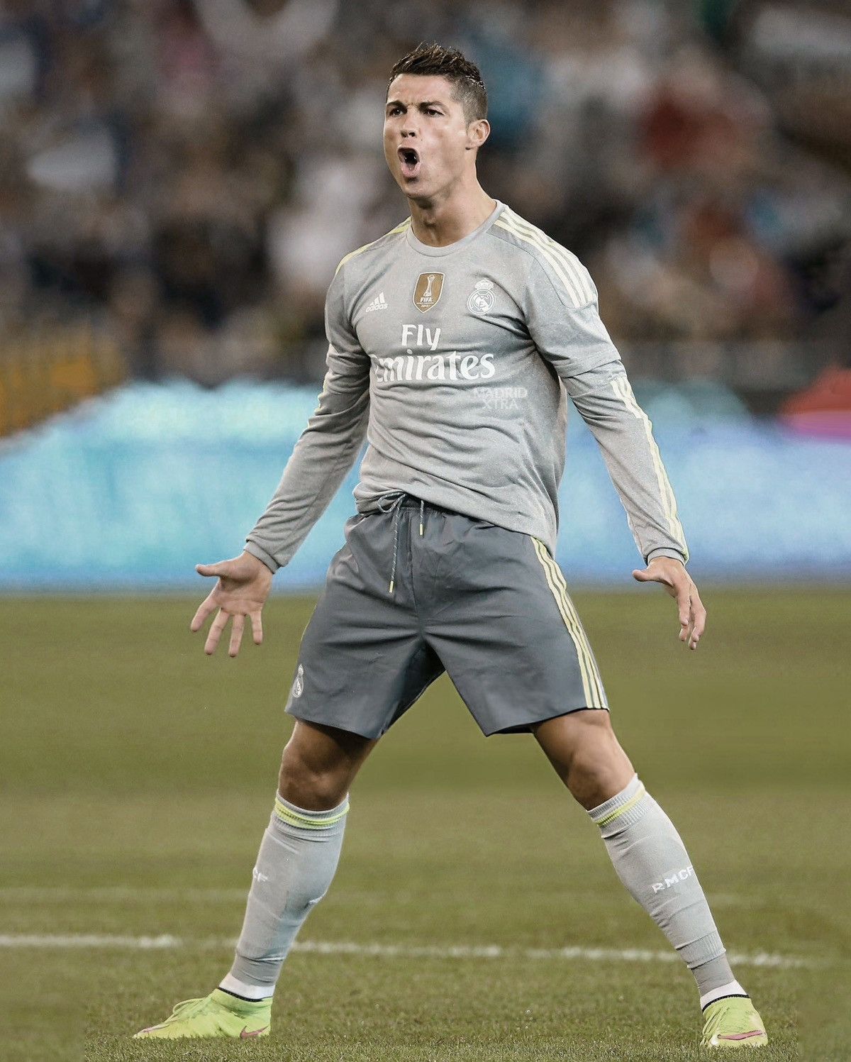 Adidas REAL MADRID ADIDAS 2015/2016 FOOTBALL AWAY JERSEY #7 RONALDO Size US L / EU 52-54 / 3 - 18 Thumbnail