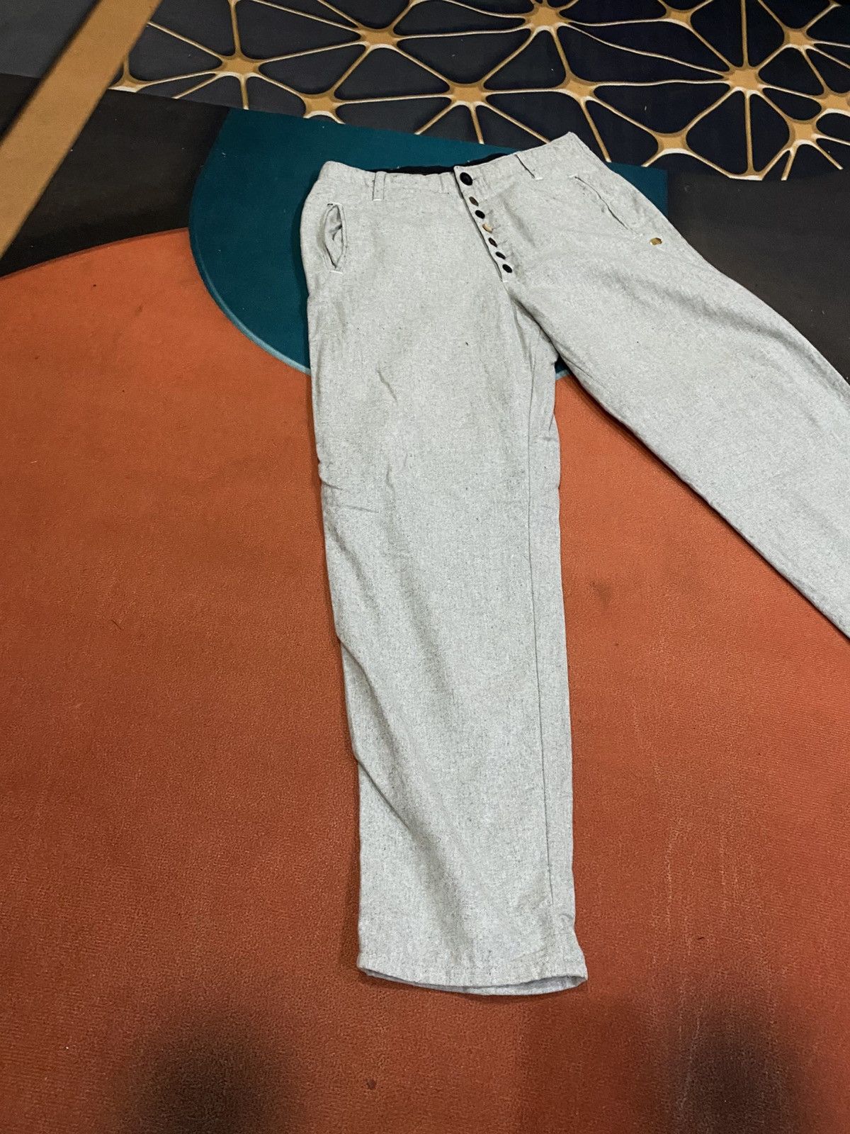 Other Clip.tab Marine Pêche French Work-Inspired Grey Trousers Size 30" / US 8 / IT 44 - 14 Thumbnail