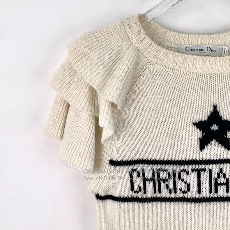 Dior Dior Beige five-pointed star letter inlaid cashmere round- Size XS / US 0-2 / IT 36-38 - 3 Thumbnail