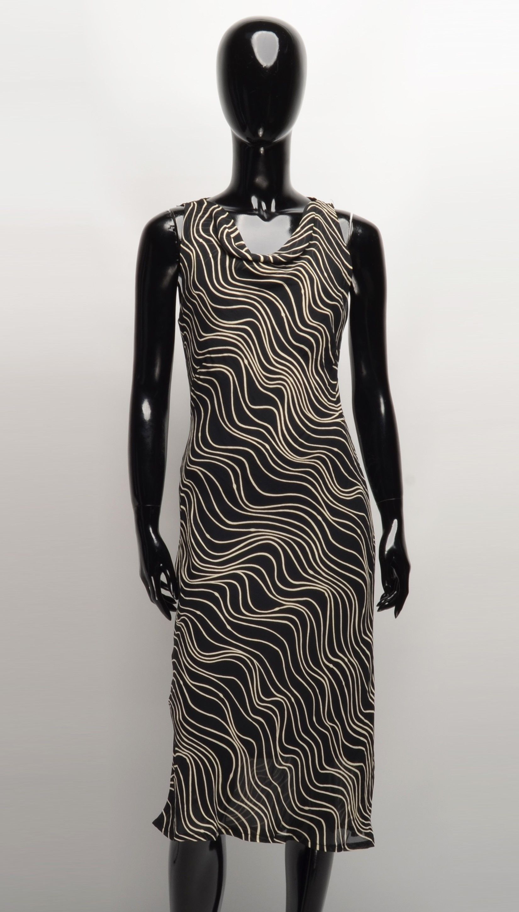 Vintage Vintage Y2K Sinequanon Paris Striped Mesh Dress Size S / US 4 / IT 40 - 1 Thumbnail
