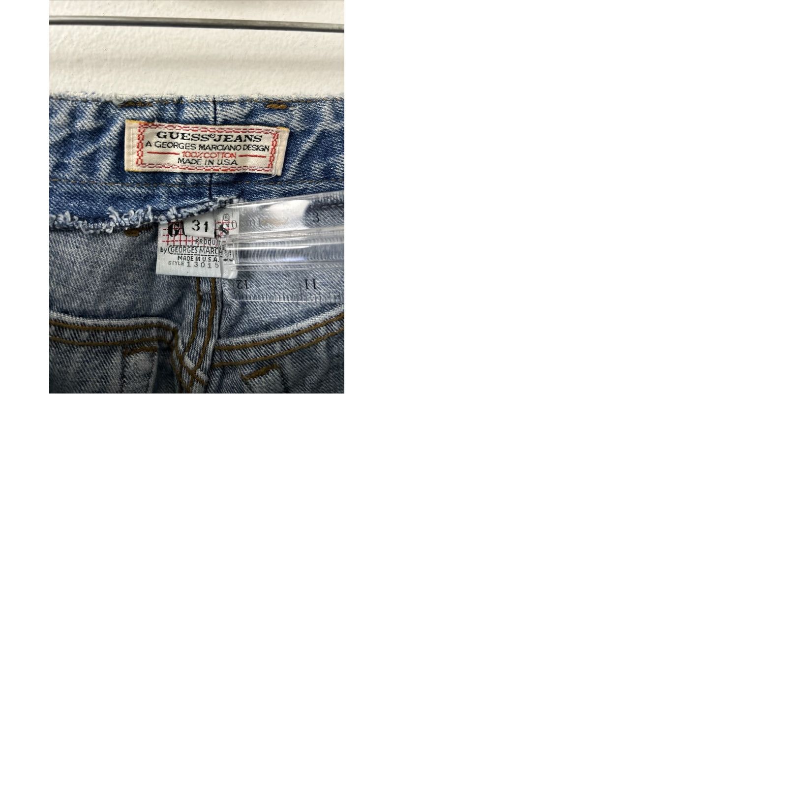 Guess VINTAGE GUESS Jeans Womens 29x27 Blue Made In USA Tapered Ankle Zip Mens? Size 29" - 9 Thumbnail