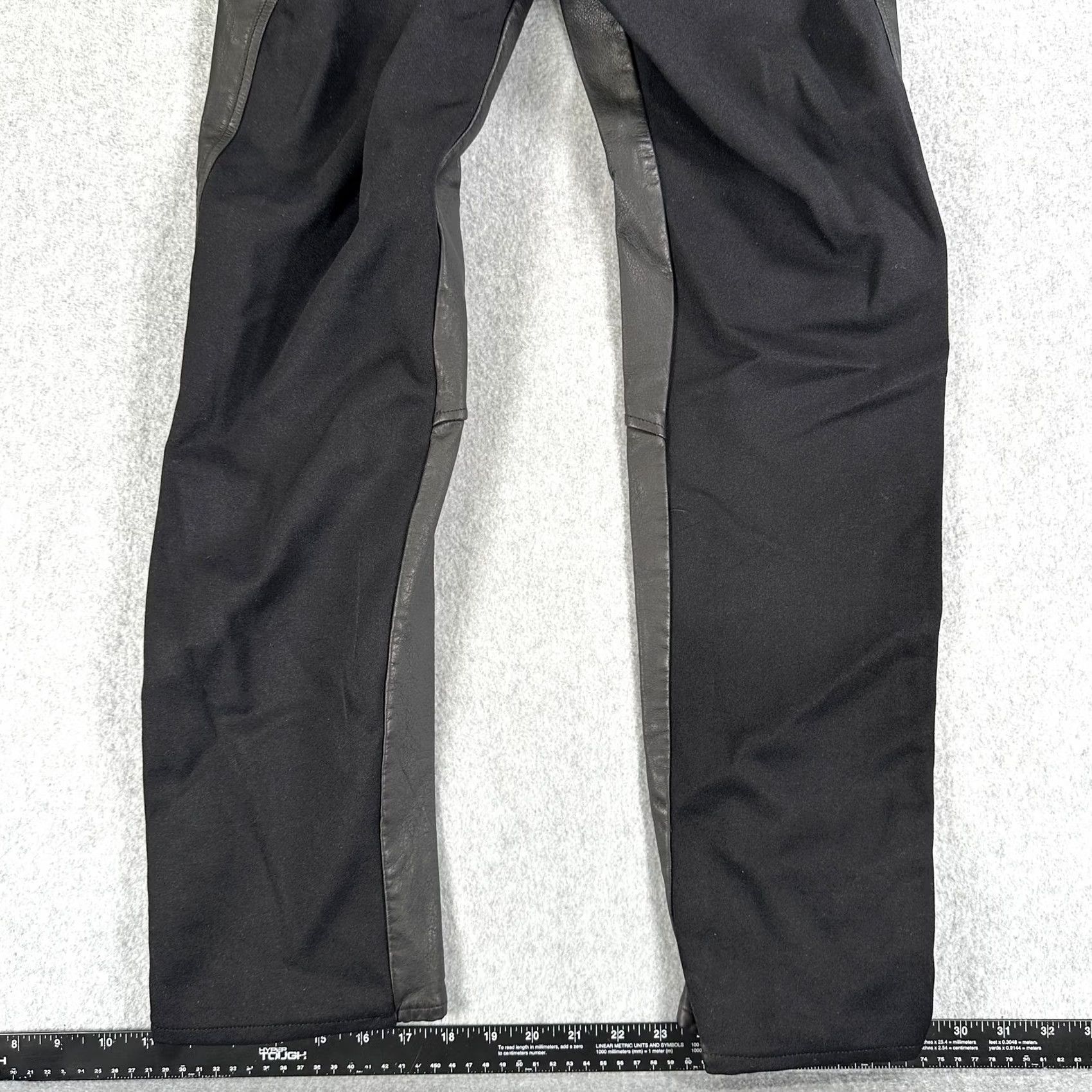Harley Davidson VINTAGE Harley-Davidson Leather Nylon Pants Womens 30/2 Black Lined Stretch Biker Riding Size 30" / US 8 / IT 44 - 6 Thumbnail