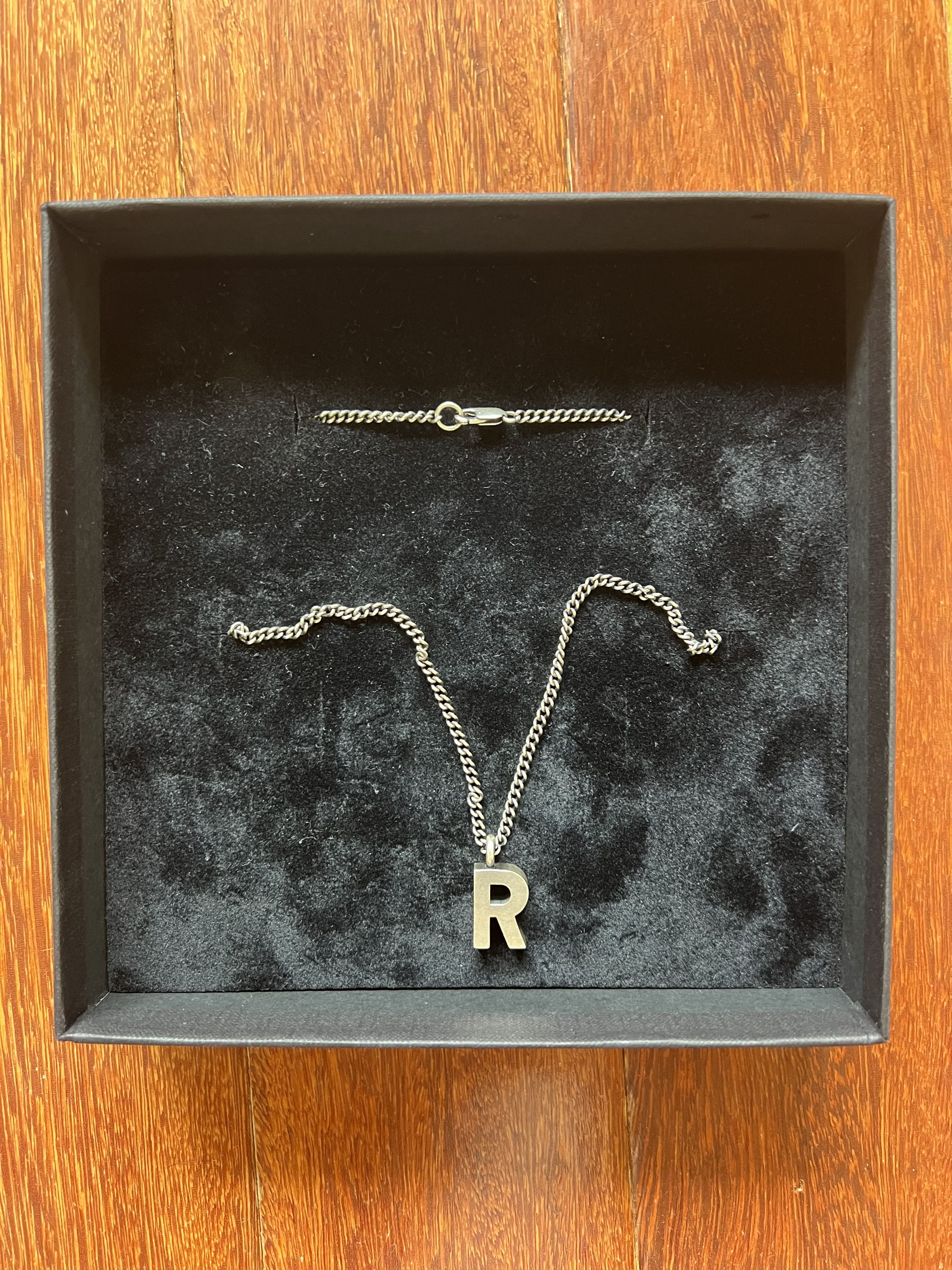 Raf Simons 💚 Raf Simons Redux Silver Necklace With R Pendant NEW Size ONE SIZE - 10 Thumbnail