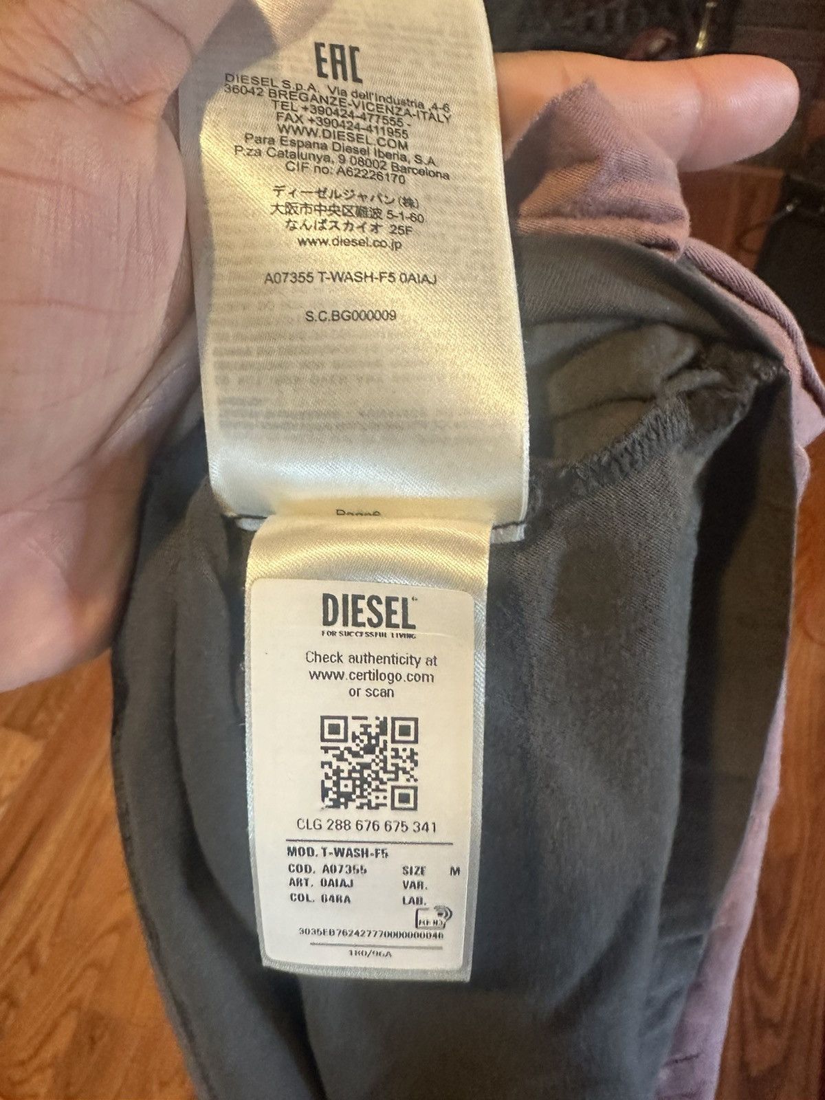 Diesel Diesel Double Layer Distress Tee Size US M / EU 48-50 / 2 - 5 Thumbnail