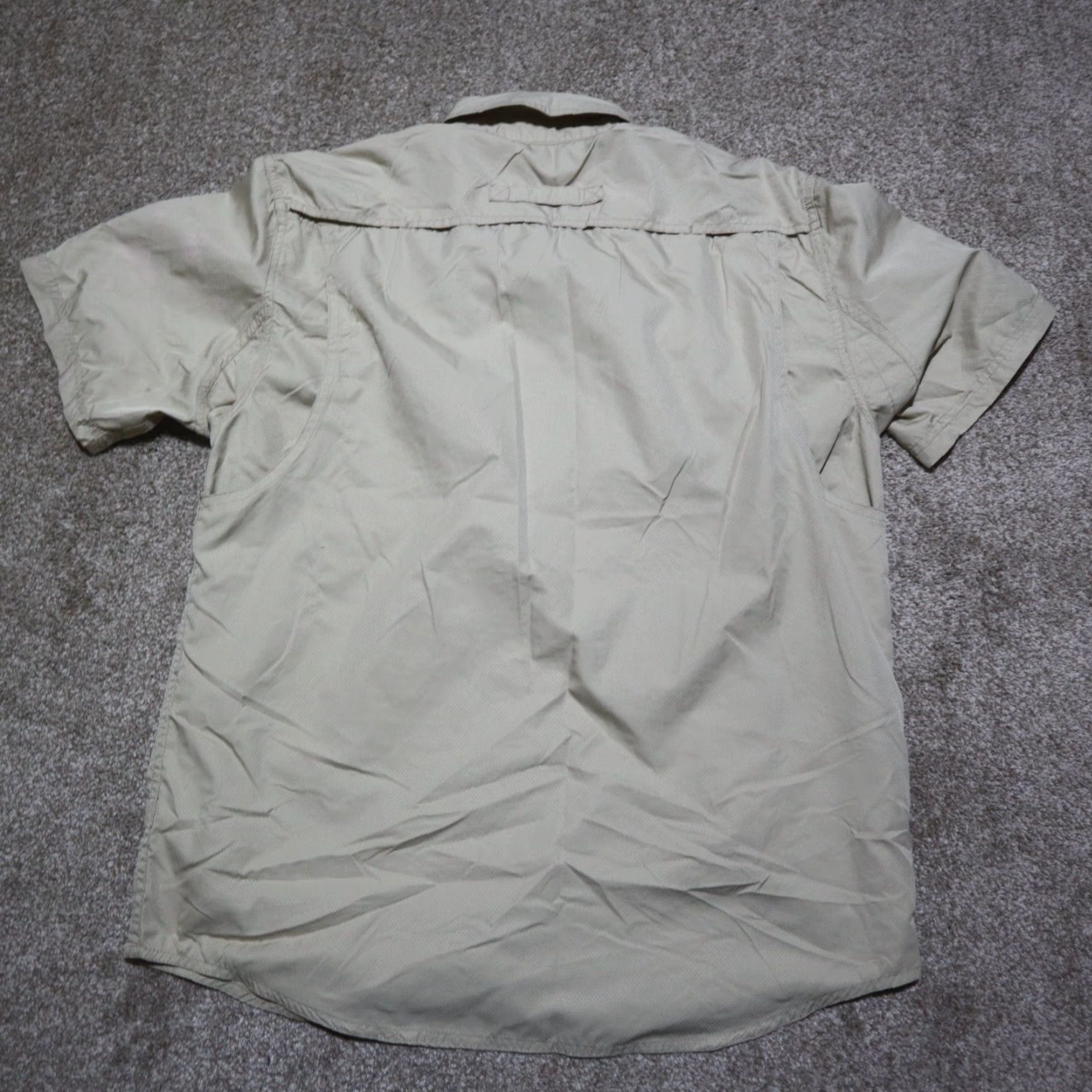 Vintage Lincoln Outfitters Button-Up Shirt Beige Short Sleeve Mens M Regular Solid Size US M / EU 48-50 / 2 - 7 Thumbnail