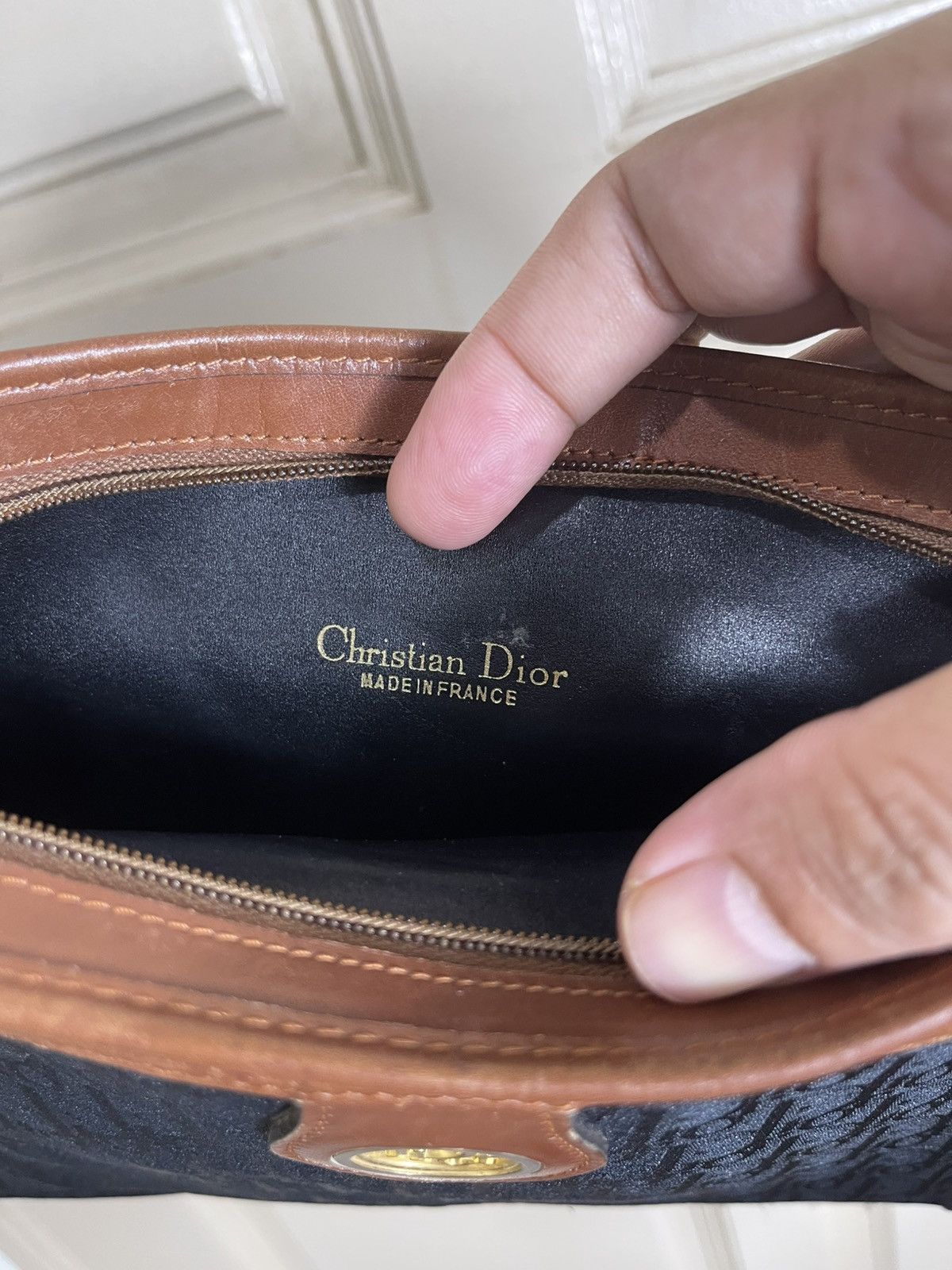Dior Cristian Dior Vintage Trotter Monogram Shoulder Bag Size ONE SIZE - 9 Thumbnail
