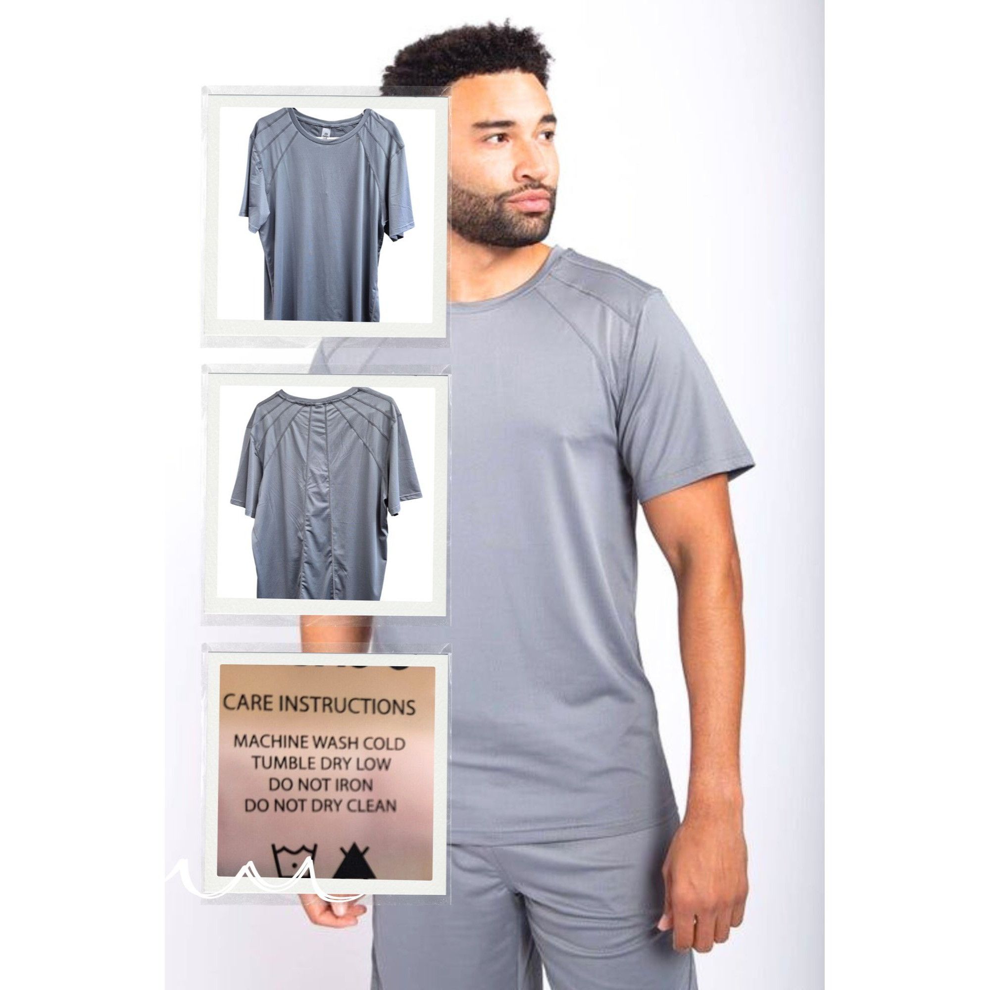 Other Mono B Mens Gray Performance Short Sleeve T-Shirt S Size US S / EU 44-46 / 1 - 1 Thumbnail