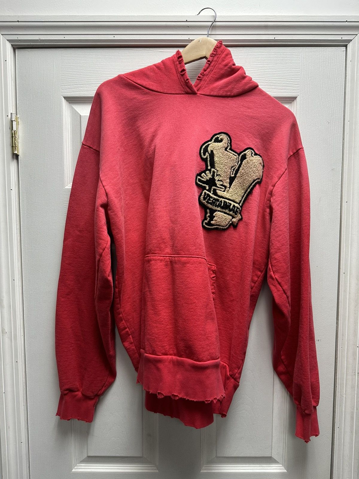 Pre-owned Vertabrae Vertebrae Varsity Patch Sweatshirt In Red