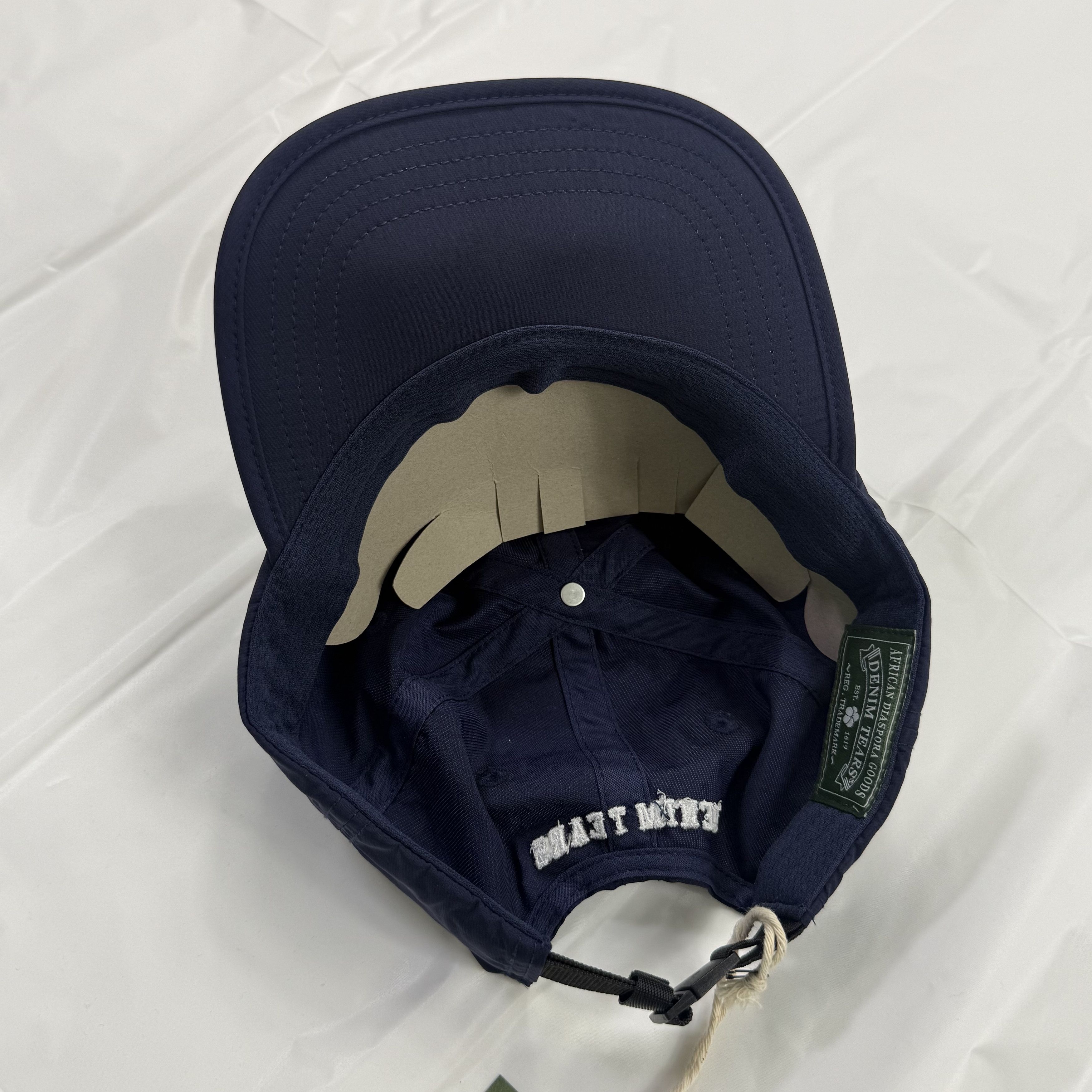 DENIM TEARS Denim Tears 212 Nylon Hat Navy Blue Adjustable Strapback Size ONE SIZE - 6 Thumbnail