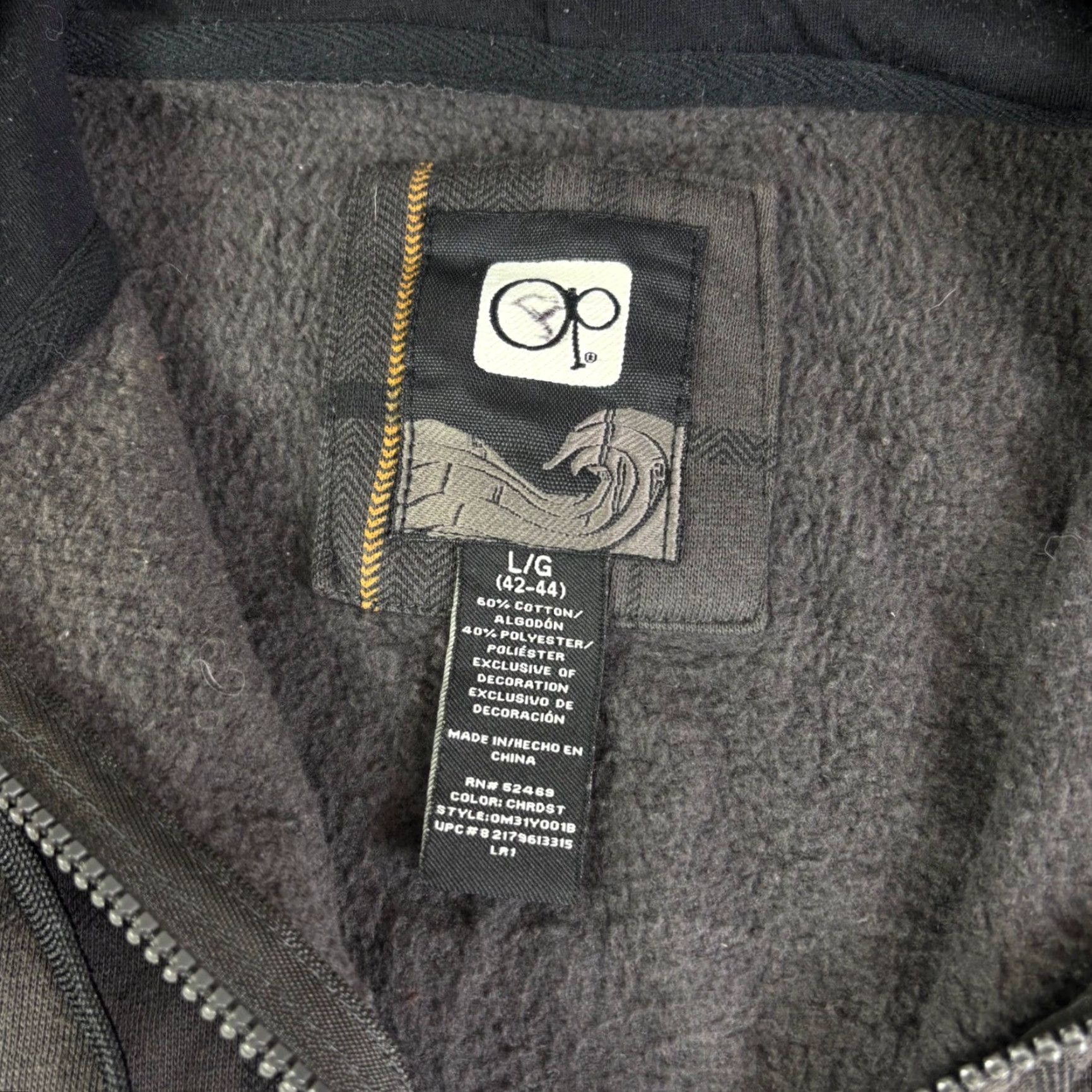 Ocean Pacific Ocean Pacific Mens Hoodie Full Zip Plaid Charcoal Grey Orange Large Surf Size US L / EU 52-54 / 3 - 5 Thumbnail