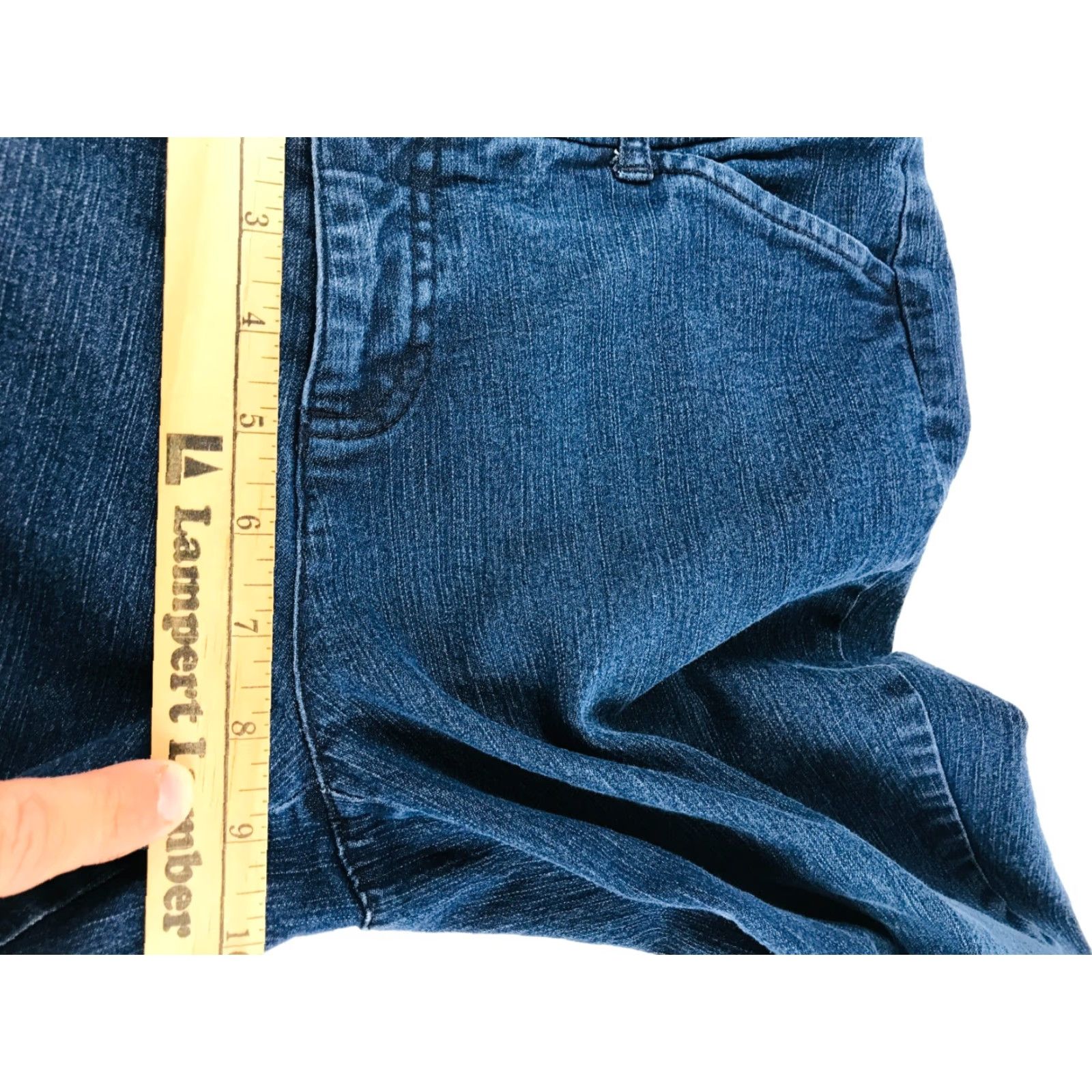 Vintage St. John's Bay Jeans Women 4P Petite Denim Capri Crop Straight Leg Low Rise Jeans Capris Size 27" / US 4 / IT 40 - 4 Thumbnail