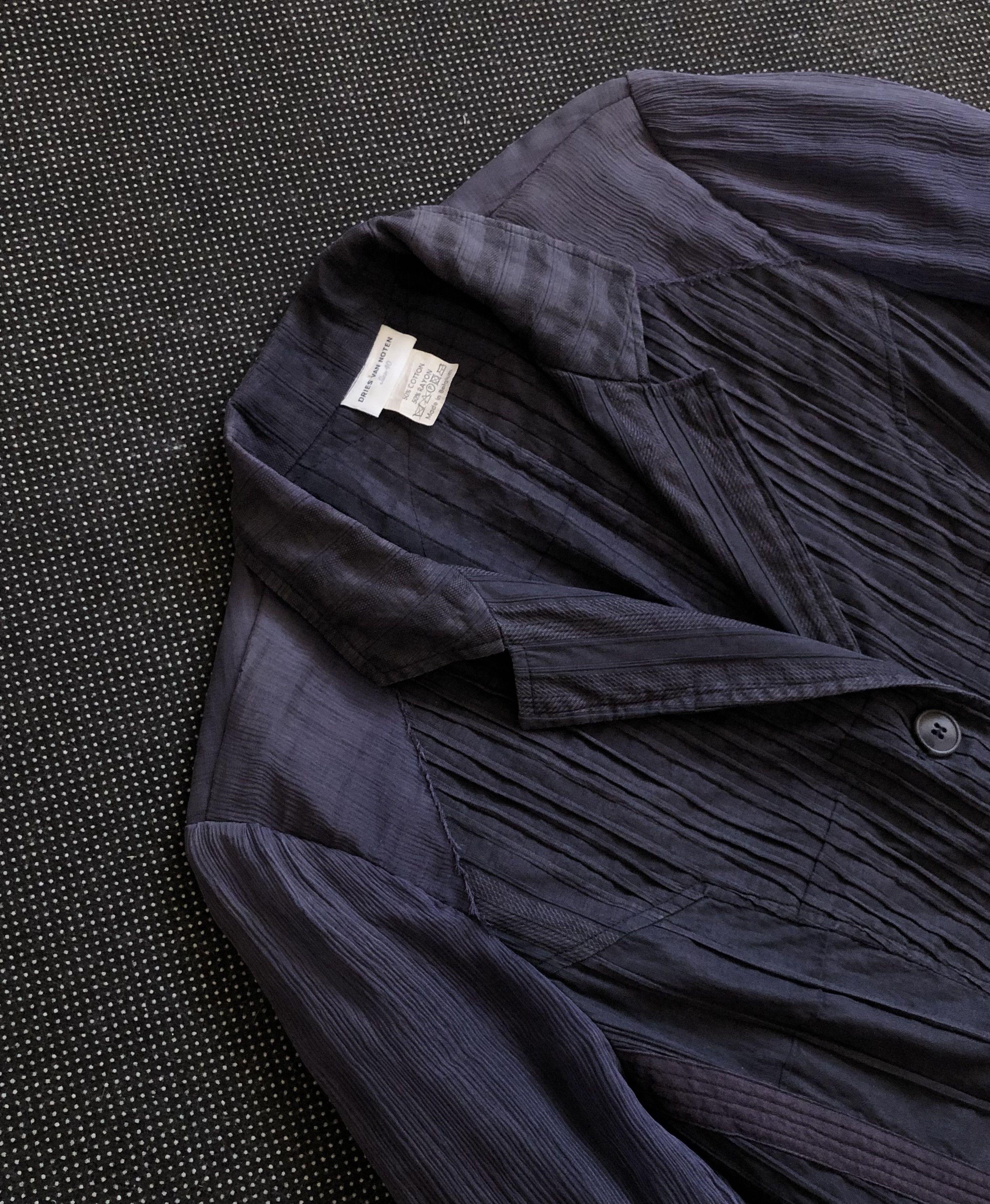 Dries Van Noten RARE🔥VINTAGE DVN DOUBLE SLEEVES TISSUED RAYON BLEND JACKET Size S / US 4 / IT 40 - 7 Thumbnail
