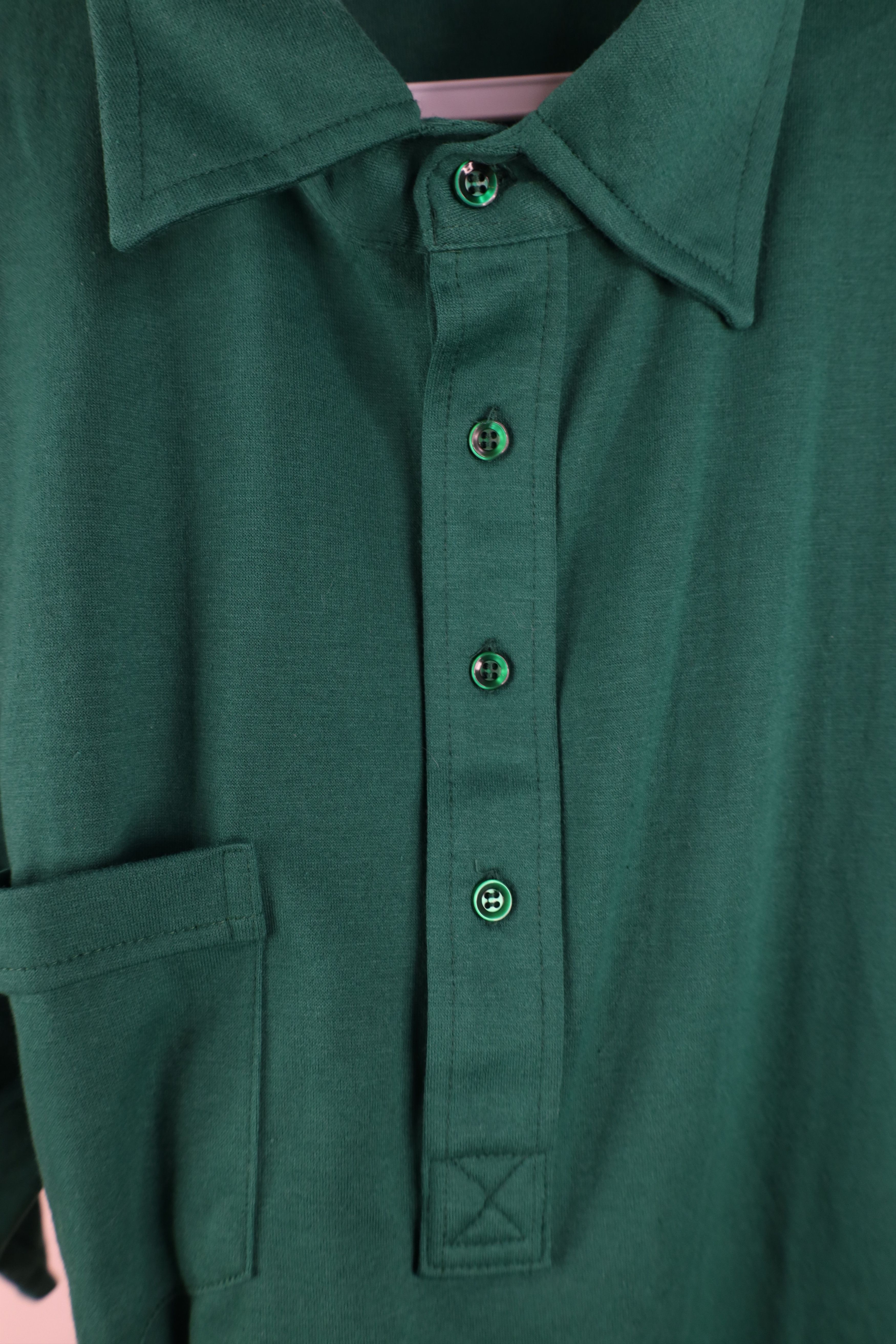 Vintage Vintage 70s Streetwear Collared Golf Polo Shirt Green USA Size US XL / EU 56 / 4 - 11 Thumbnail
