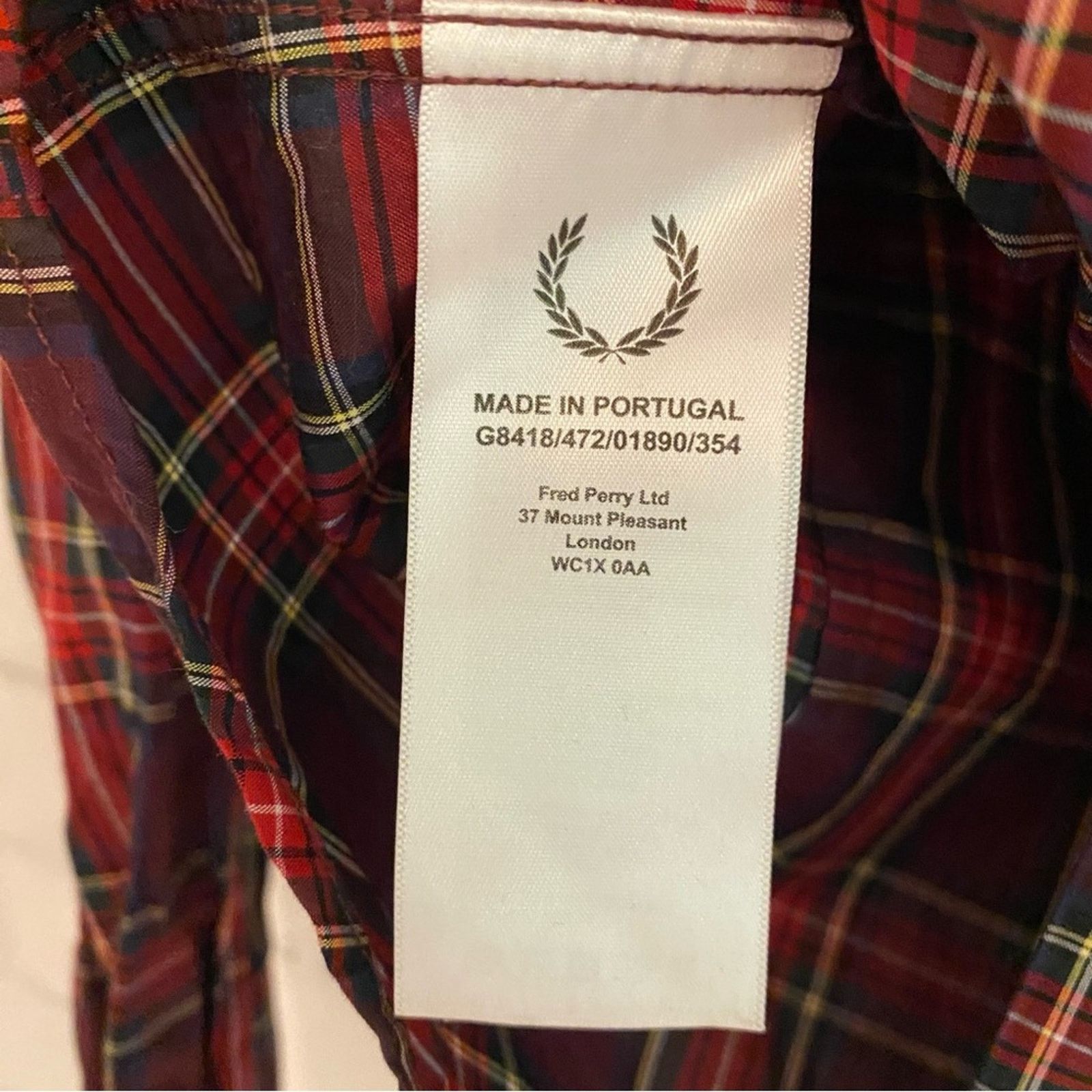 Fred Perry Fred Perry Reissues Womens Button Down Tartan Shirt RED 6/8 Size M / US 6-8 / IT 42-44 - 10 Thumbnail