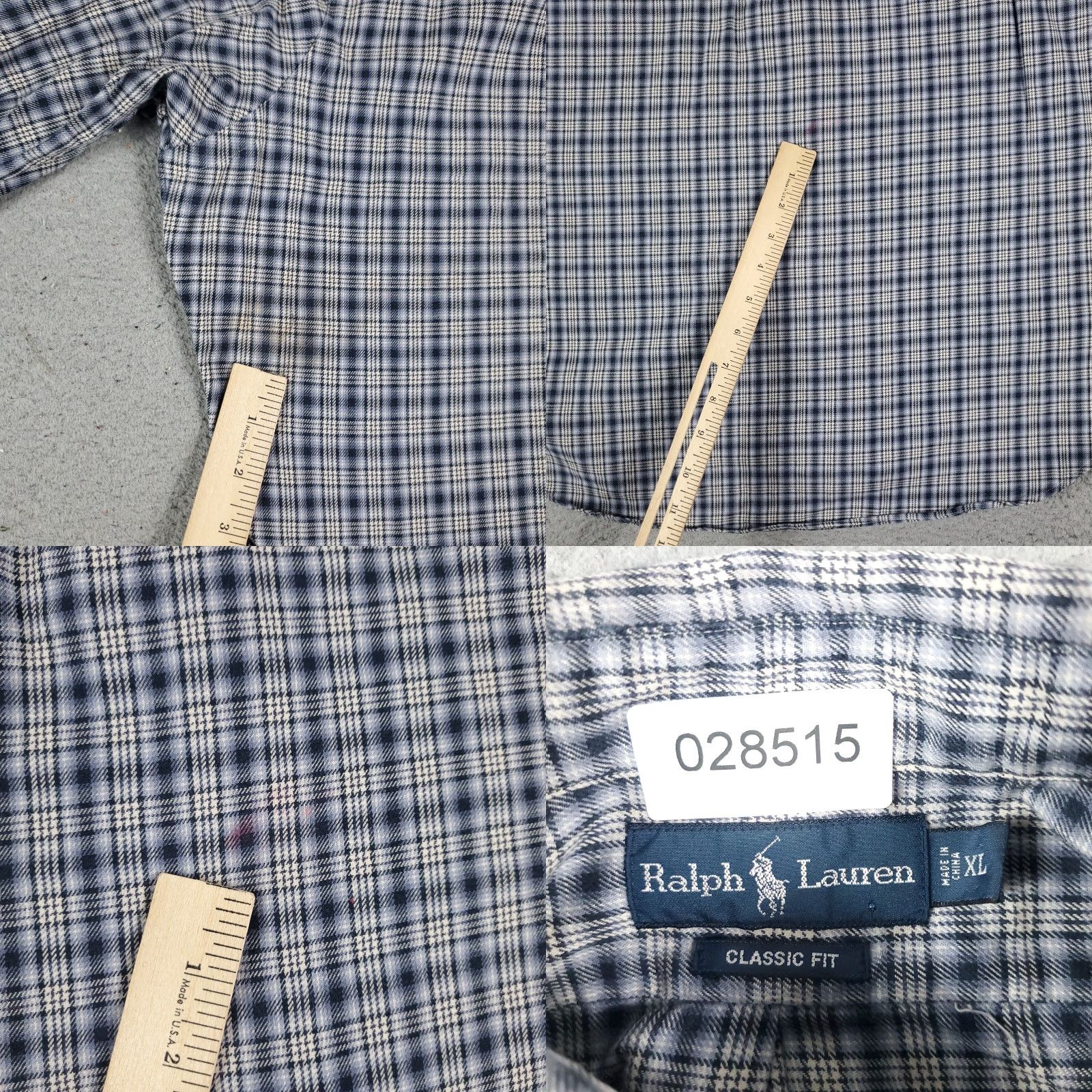 Ralph Lauren Ralph Lauren Button-Up Shirt Mens XL Gray Plaid Long Sleeve Casual Workwear Size US XL / EU 56 / 4 - 8 Thumbnail