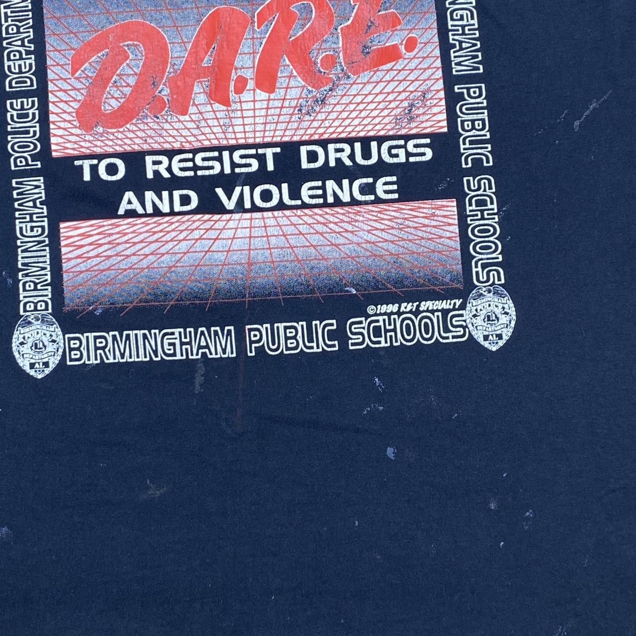Fruit Of The Loom Vintage D.A.R.E. Birmingham, AL 1996 Black Tee Size XL Size US XL / EU 56 / 4 - 3 Thumbnail