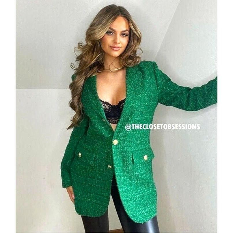 Zara ZARA BLOGGER FAVE!!! Blazer with Contrast Buttons NWT Size S / US 4 / IT 40 - 9 Thumbnail