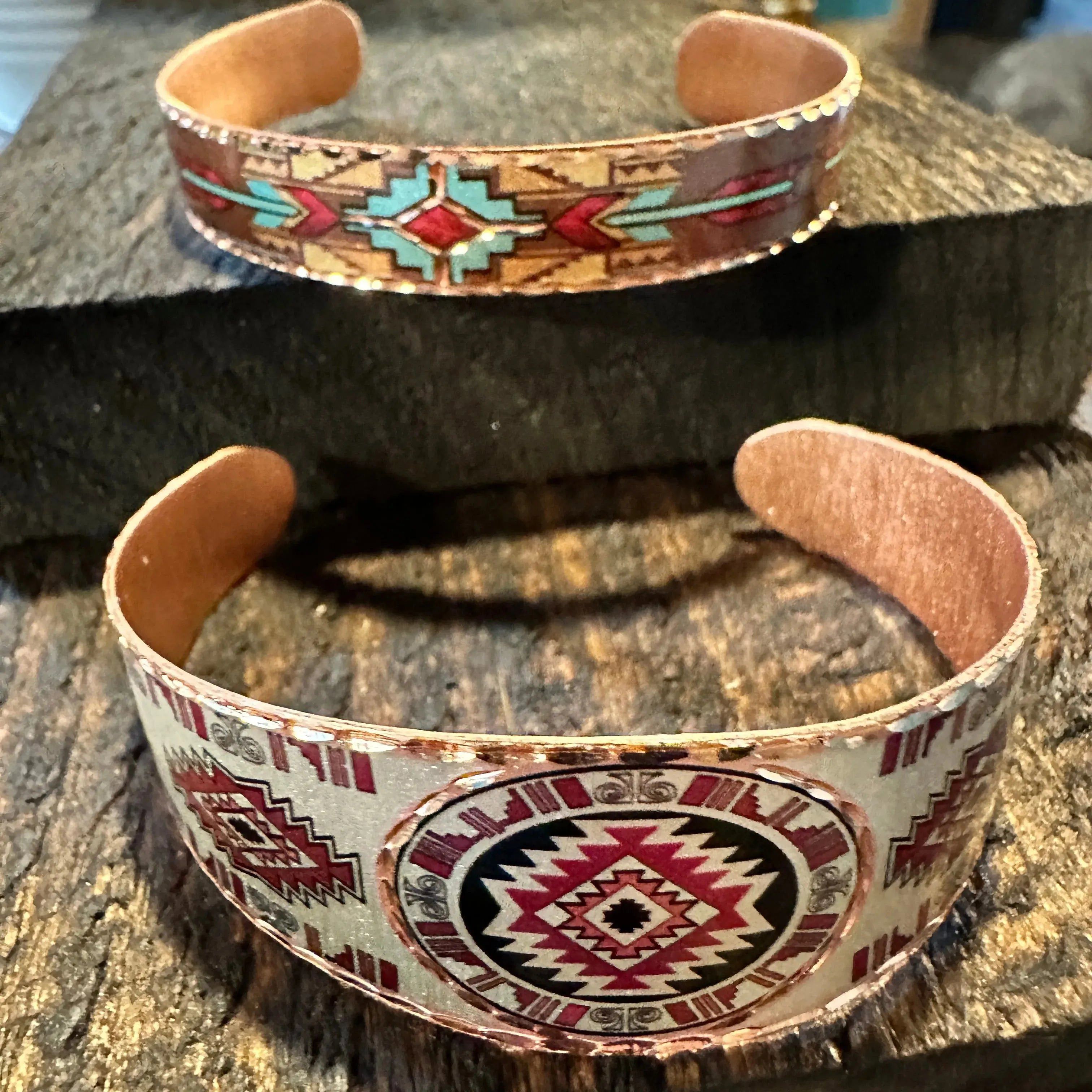 Other Handmade Boho Native American Cuff Bracelet, Southwest Nativ Size ONE SIZE - 2 Thumbnail
