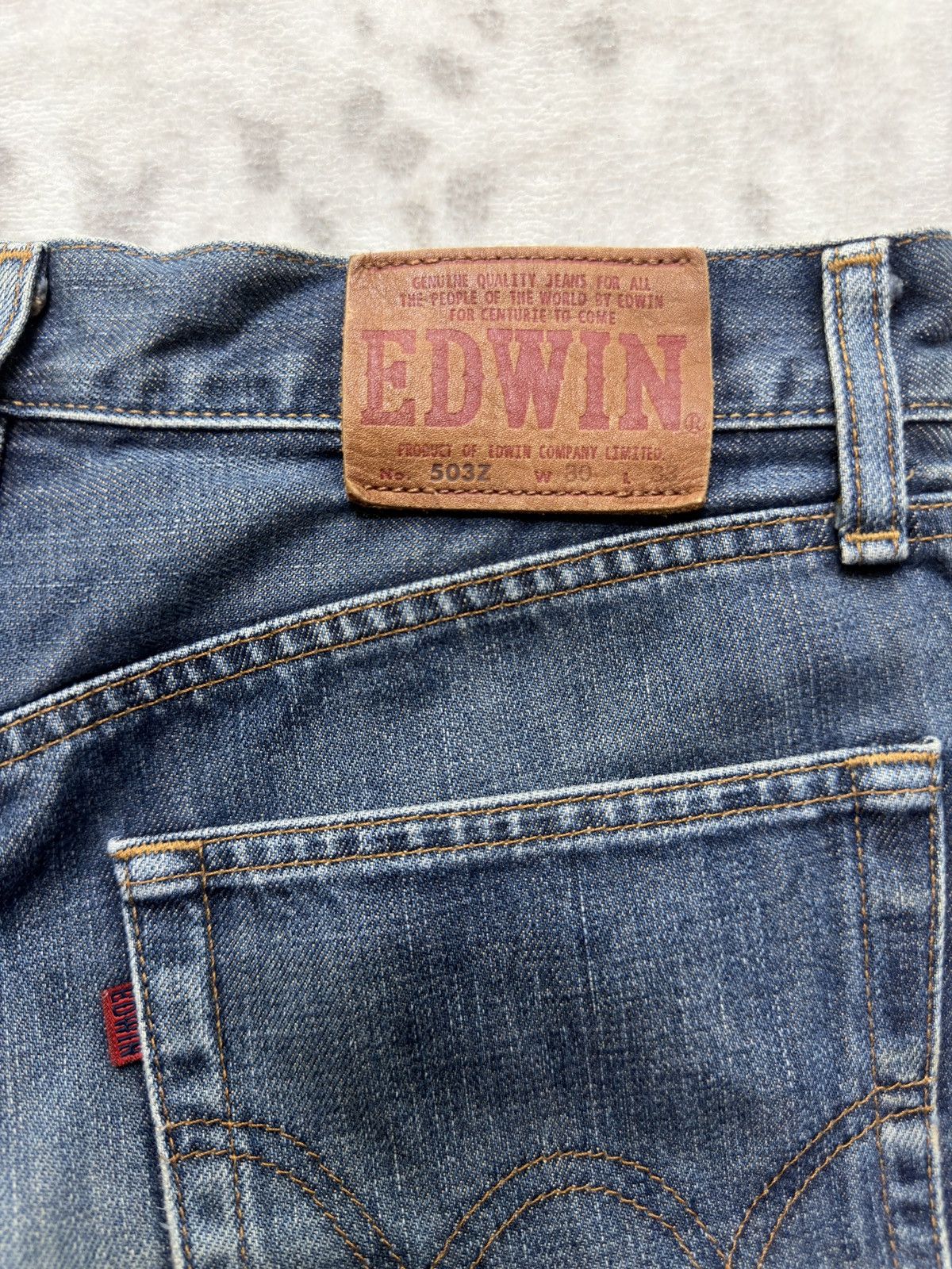 Edwin Vintage Edwin 503 Regular Distressed Fade Japanese Denim Size US 29 - 14 Thumbnail