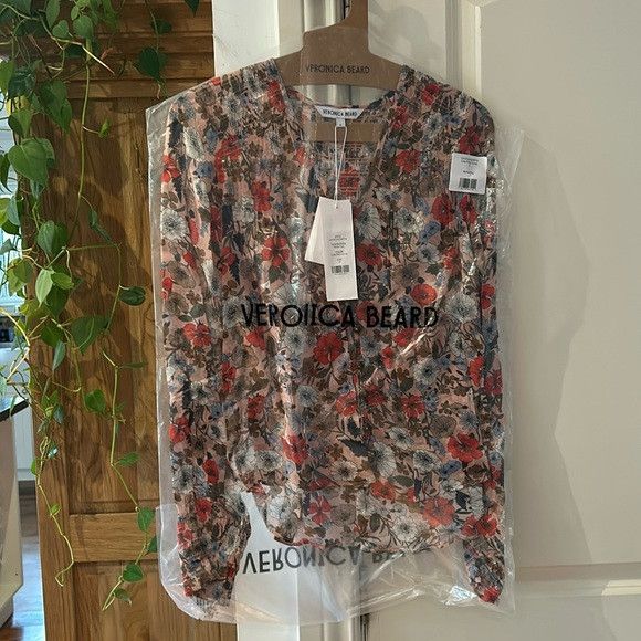 Veronica Beard NEW VERONICA BEARD neha floral top line coral floral small Size S / US 4 / IT 40 - 2 Thumbnail