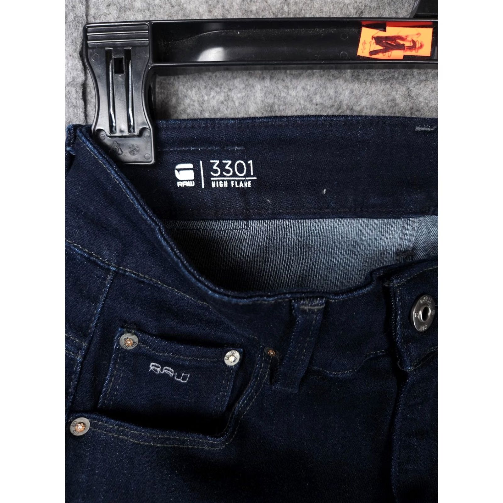 G-Star G-STAR Raw Women's HIGH RISE FLARE Jeans Dark Wash 27 x 32 (FITS 25 x 31) Denim Stars Size 27" / US 4 / IT 40 - 3 Thumbnail