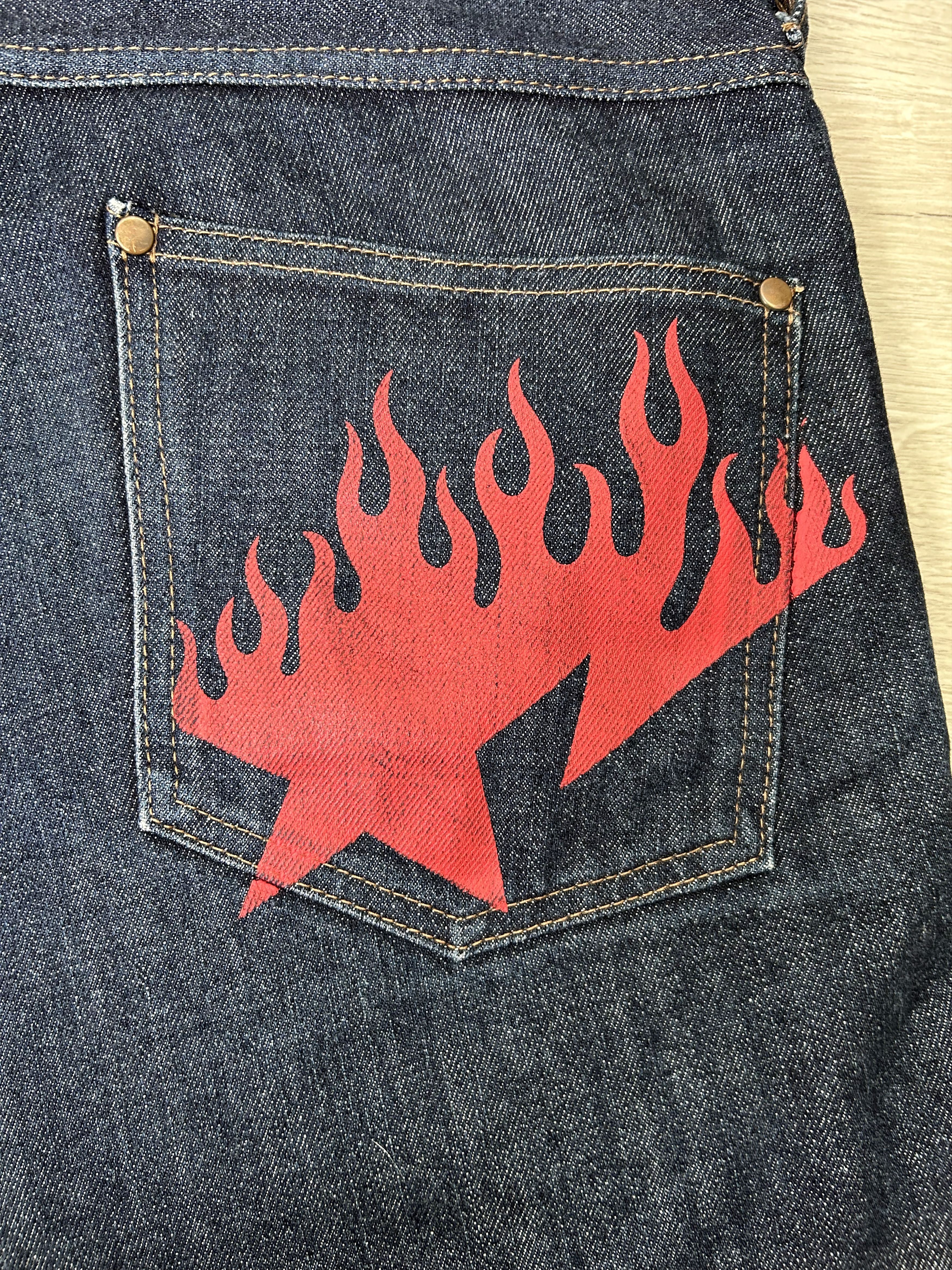 Bape BAPE Fire STA Denim Shorts [Size L] Size US 35 - 7 Thumbnail