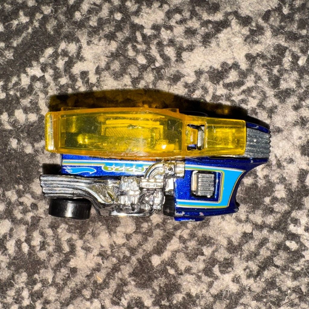 Vintage 1998 Hot Wheels Motor Psycho Wild Things Car Blue Yellow Size ONE SIZE - 4 Thumbnail