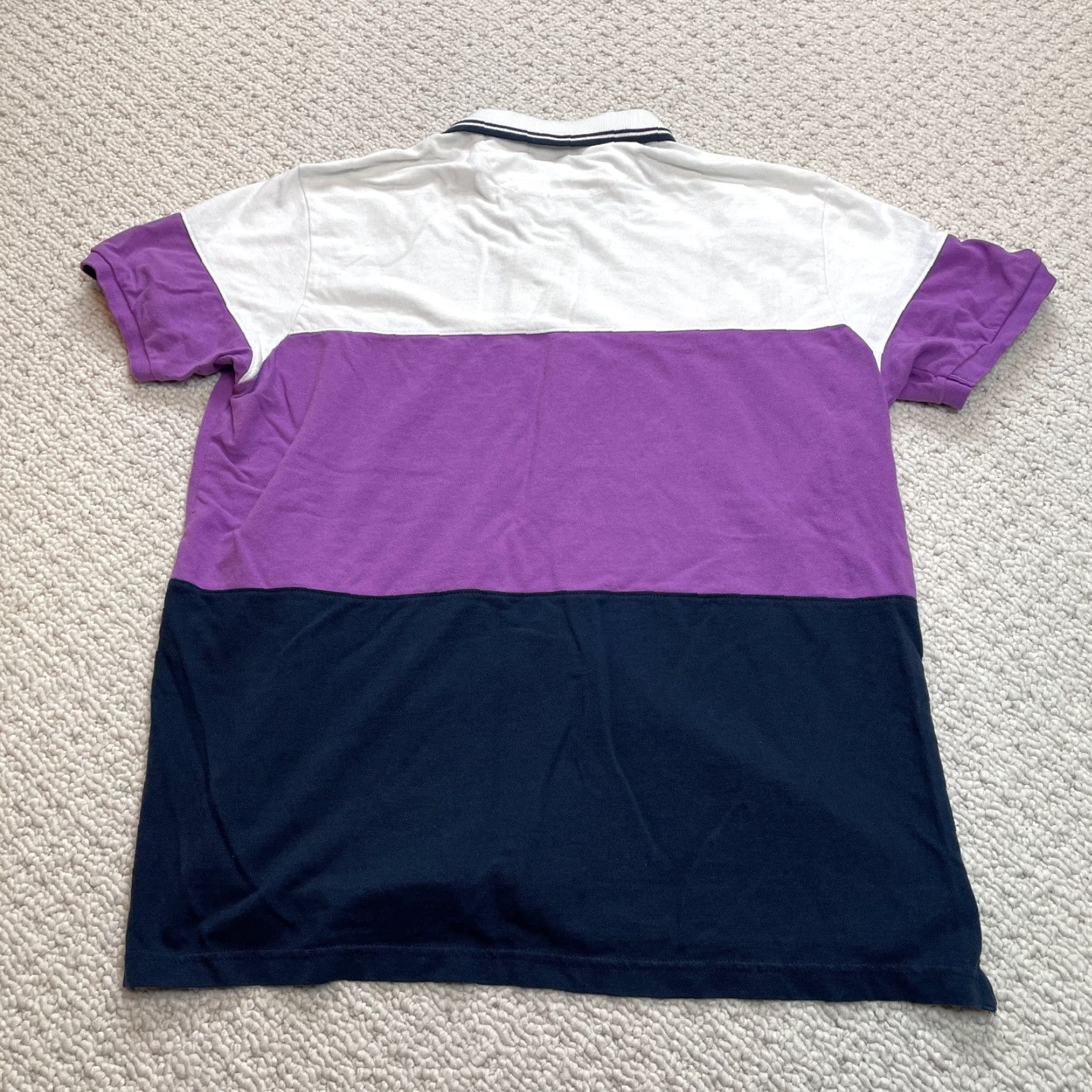 American Eagle Outfitters American Eagle Outfitters Polo Shirt Mens XL White Blue Colorblock Golf Rugby Standard Fit Size US XL / EU 56 / 4 - 8 Thumbnail