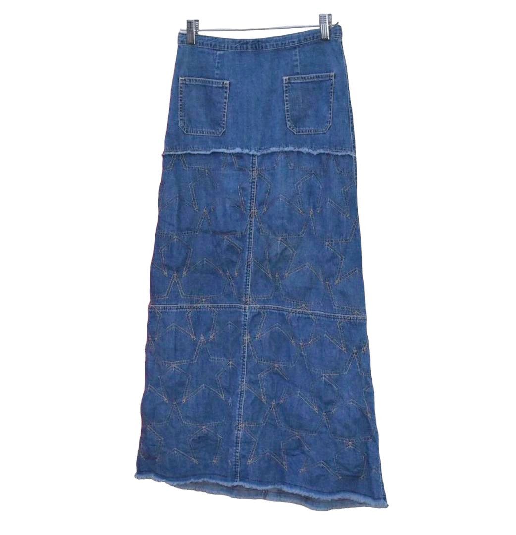 Hysteric Glamour × Vintage Vintage Hysteric Glamour Star Denim Skirt Size 28" / US 6 / IT 42 - 1 Thumbnail