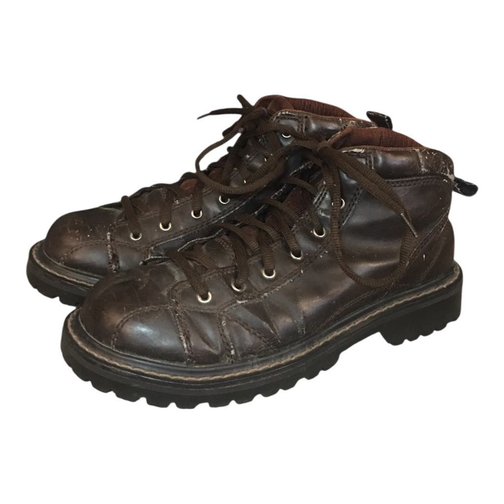 Faded Glory Faded Glory Oxford Chunk Brown Lace Up Leather Boot Shoe 7.5 Size US 7.5 / IT 37.5 - 1 Thumbnail