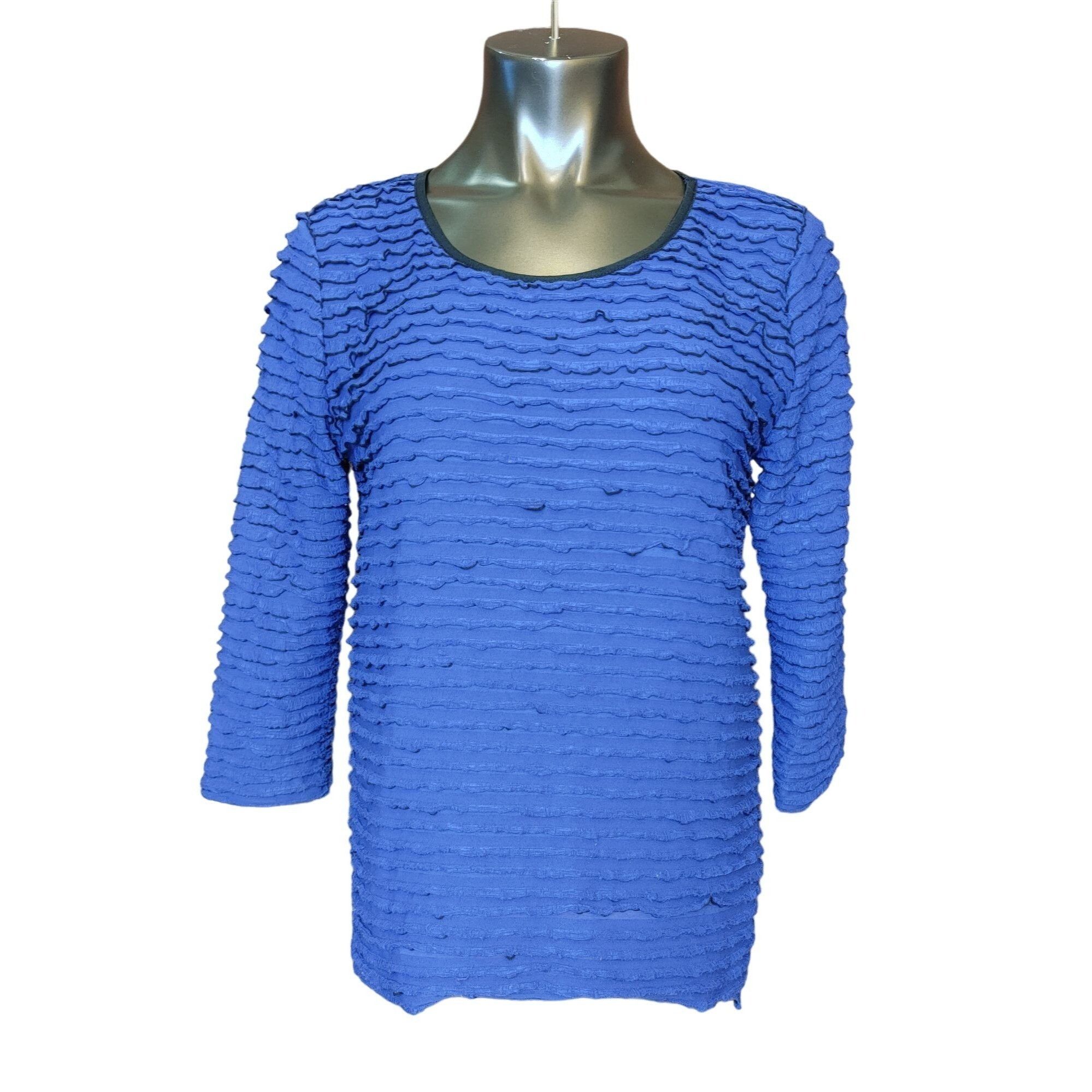 Other NOTATIONS Womens M Royal Blue Ruffle 3/4 Sleeve Formal Eveni Size M / US 6-8 / IT 42-44 - 1 Thumbnail