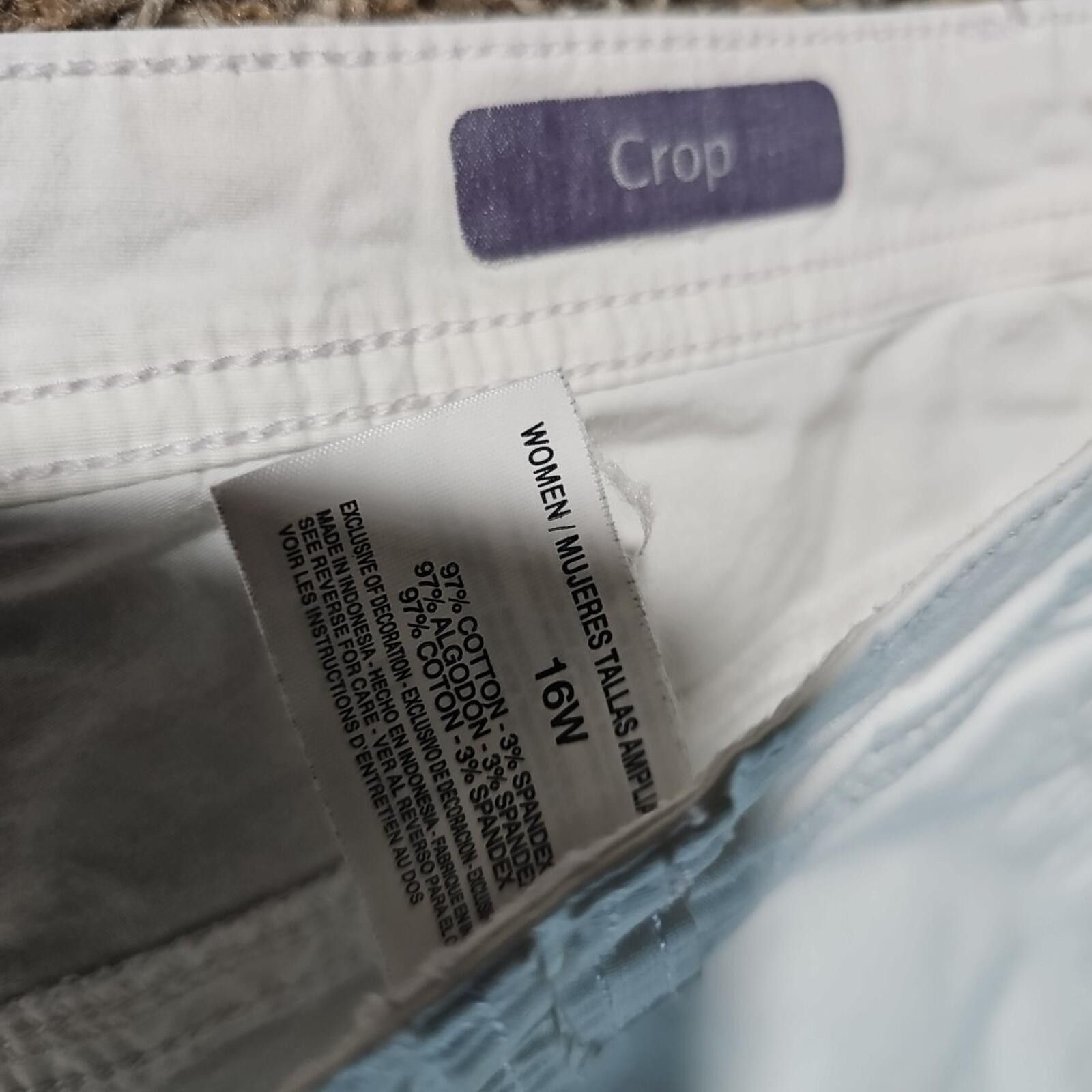 Other Gloria Vanderbilt Crop White Pants 16W Size 38" / US 16 / IT 52 - 4 Thumbnail