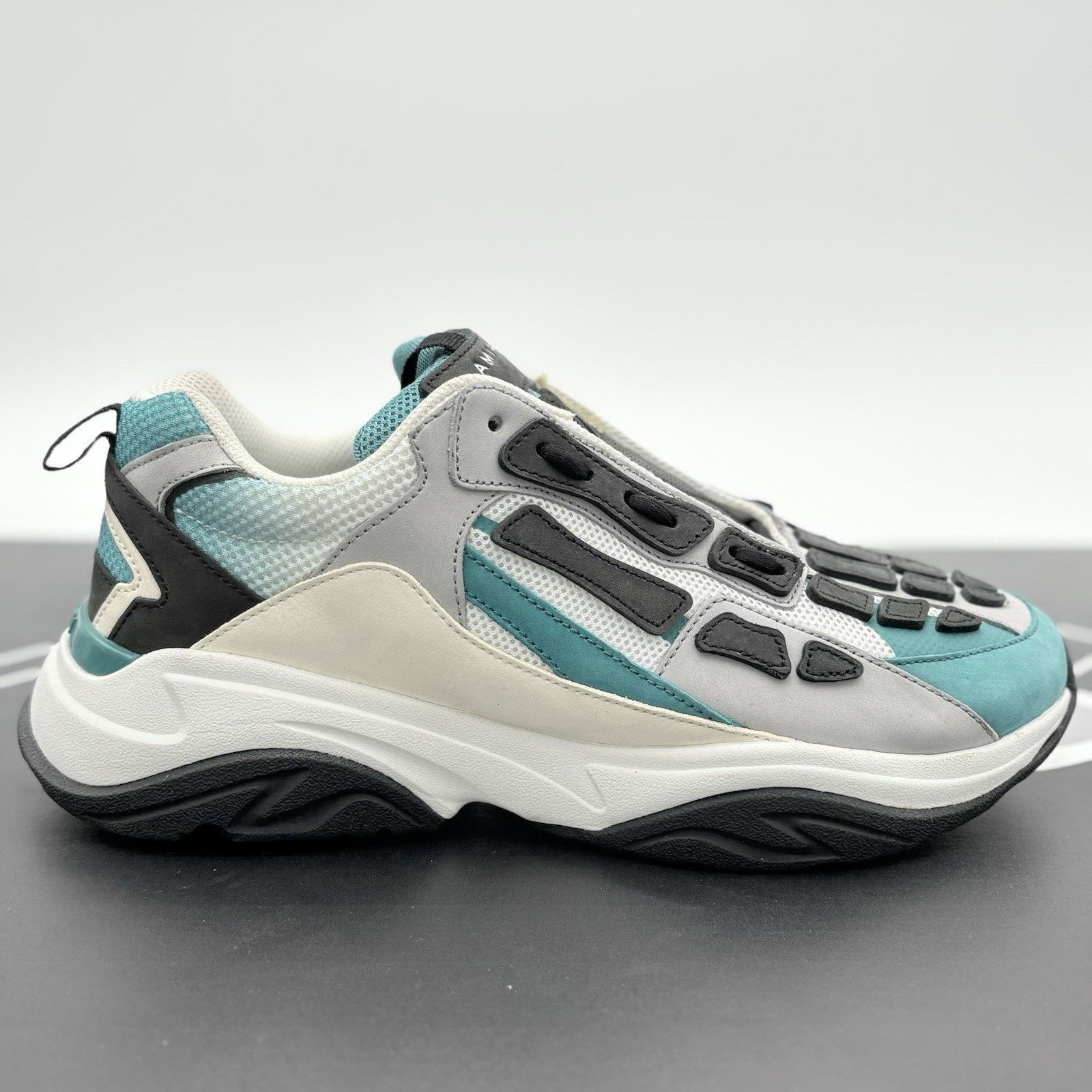 Amiri Amiri Bone Runner ' White Black Blue Grass ' | SUPER CLEAN! Size US 11 / EU 44 - 2 Thumbnail