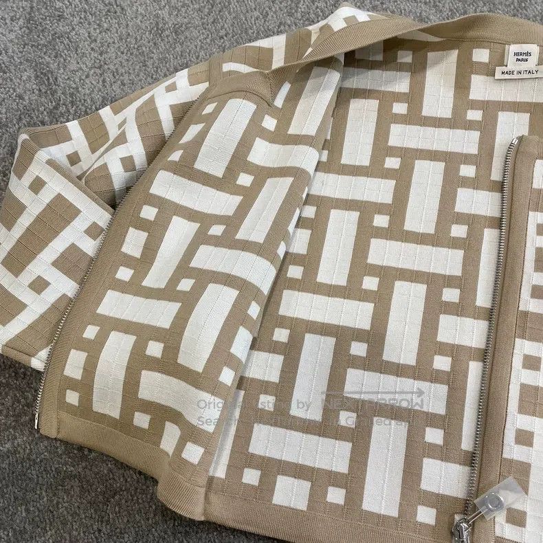 Hermes Hermes Toast Beige Square Neck Short Jacket Size XS / US 0-2 / IT 36-38 - 5 Thumbnail