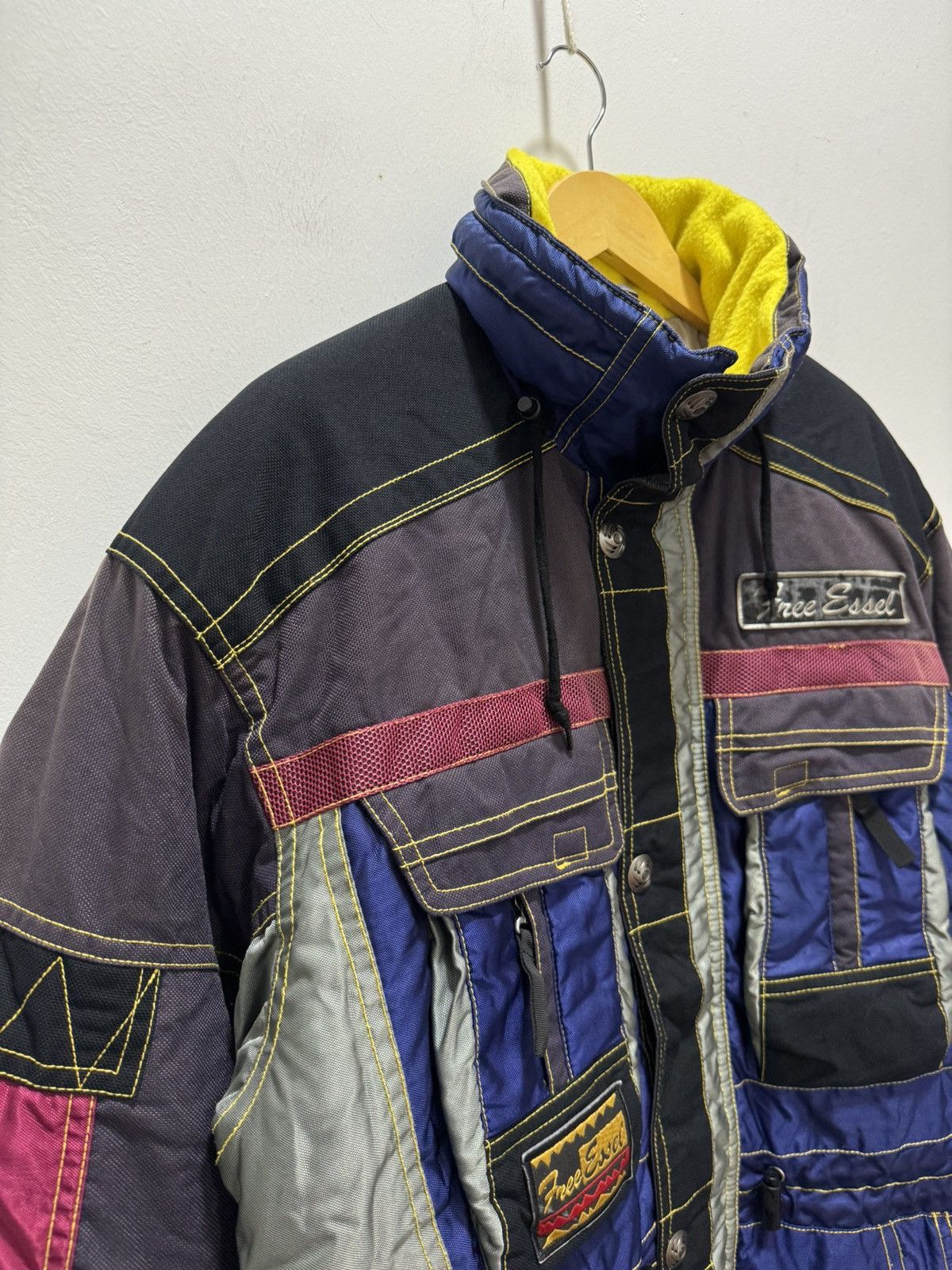 VINTAGE INTENTNESD FREE ESSEL MULTICOLOUR SKI JACKET