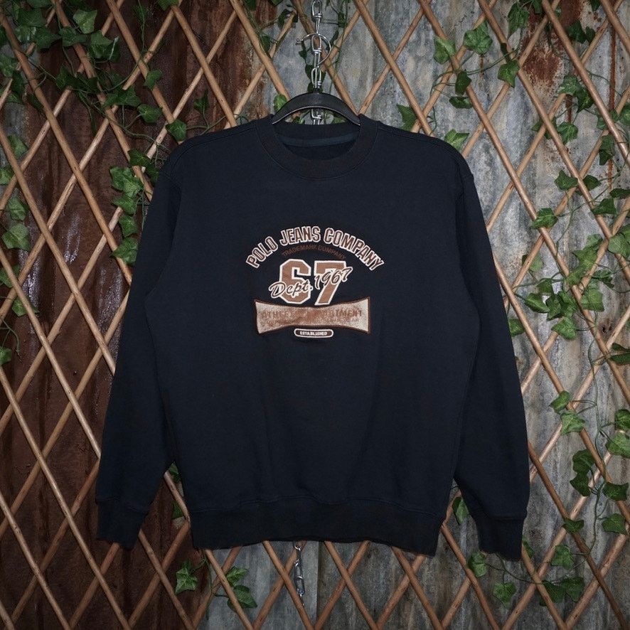 Polo Ralph Lauren Small - Vintage / Y2K 00s Polo navy blue crewneck sweatshirt Size US S / EU 44-46 / 1 - 1 Thumbnail