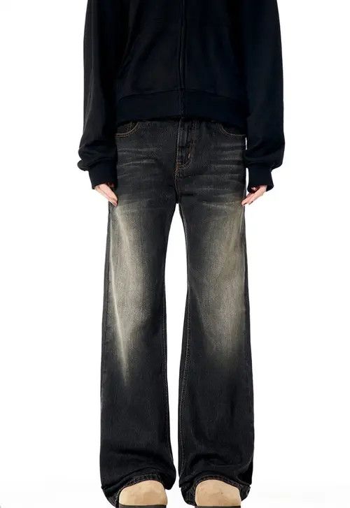 Japanese Brand × Jean American heavy-duty retro wide-leg bootcut jeans for men Size US 32 / EU 48 - 1 Thumbnail