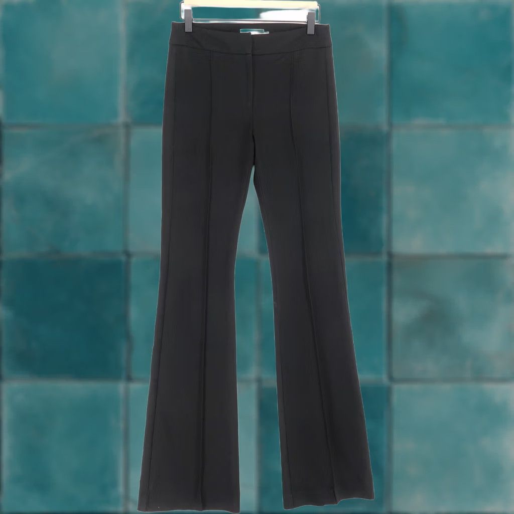 Vintage AELLA Pants Womens 2 Black Flare Stretch Polyester Spandex Viscose Dress Pants Size 26" / US 2 / IT 38 - 1 Thumbnail
