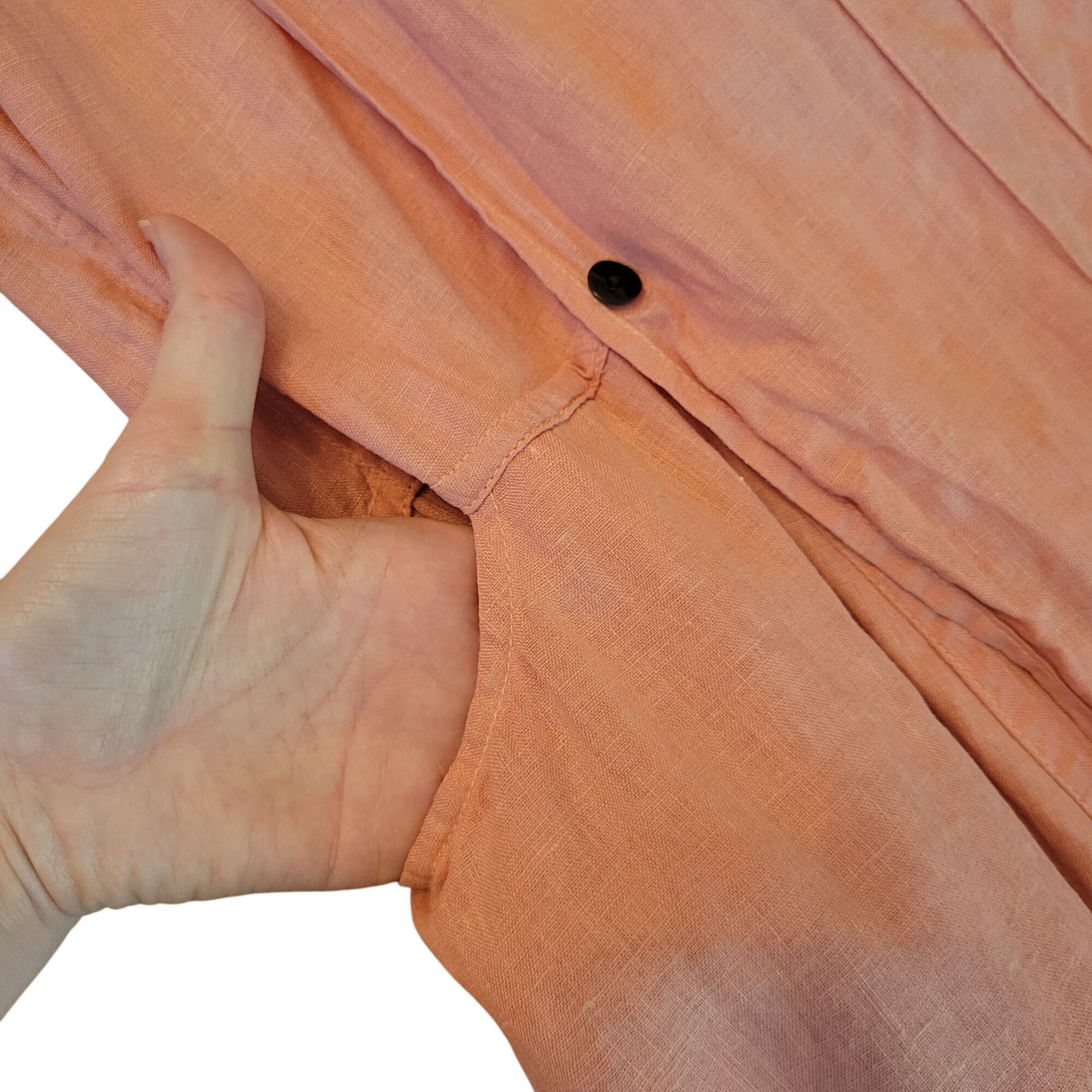 FLAX Flax Angelheart S Pink Linen Apron Dress Lagenlook Country H Size S / US 4 / IT 40 - 6 Thumbnail