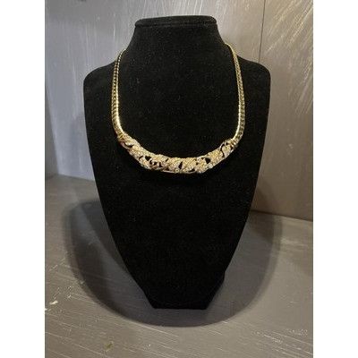 Swarovski Vintage signed swan swarovski purple clear crystal gold to Size ONE SIZE - 1 Thumbnail
