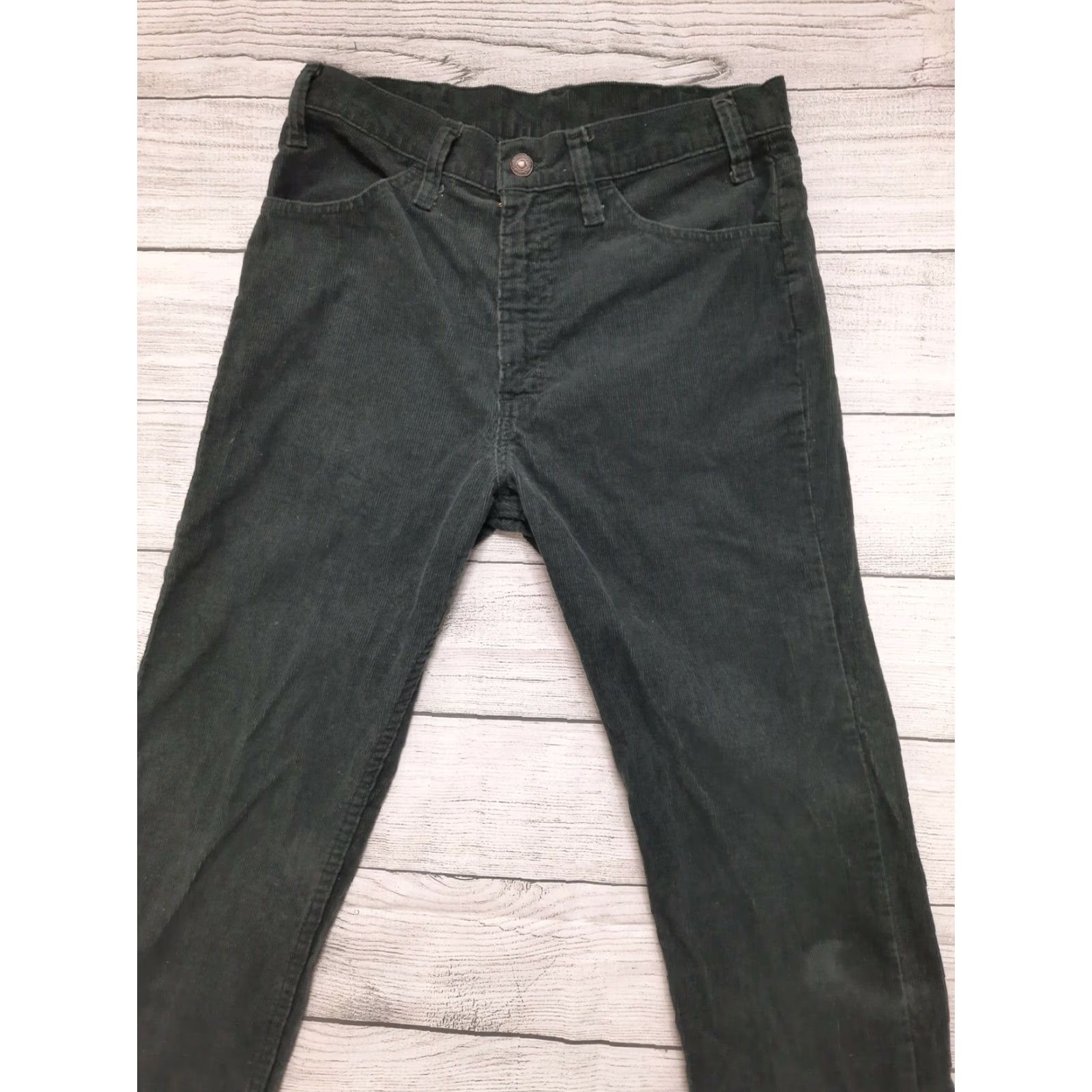 Levi's VINTAGE Levi's Corduroy Pants Shirt? Women 29 Waist 31 Inseam High Rise Green 70s Levi's Corduroy Bootcut Pants 8 29x31 Size 29" - 5 Thumbnail