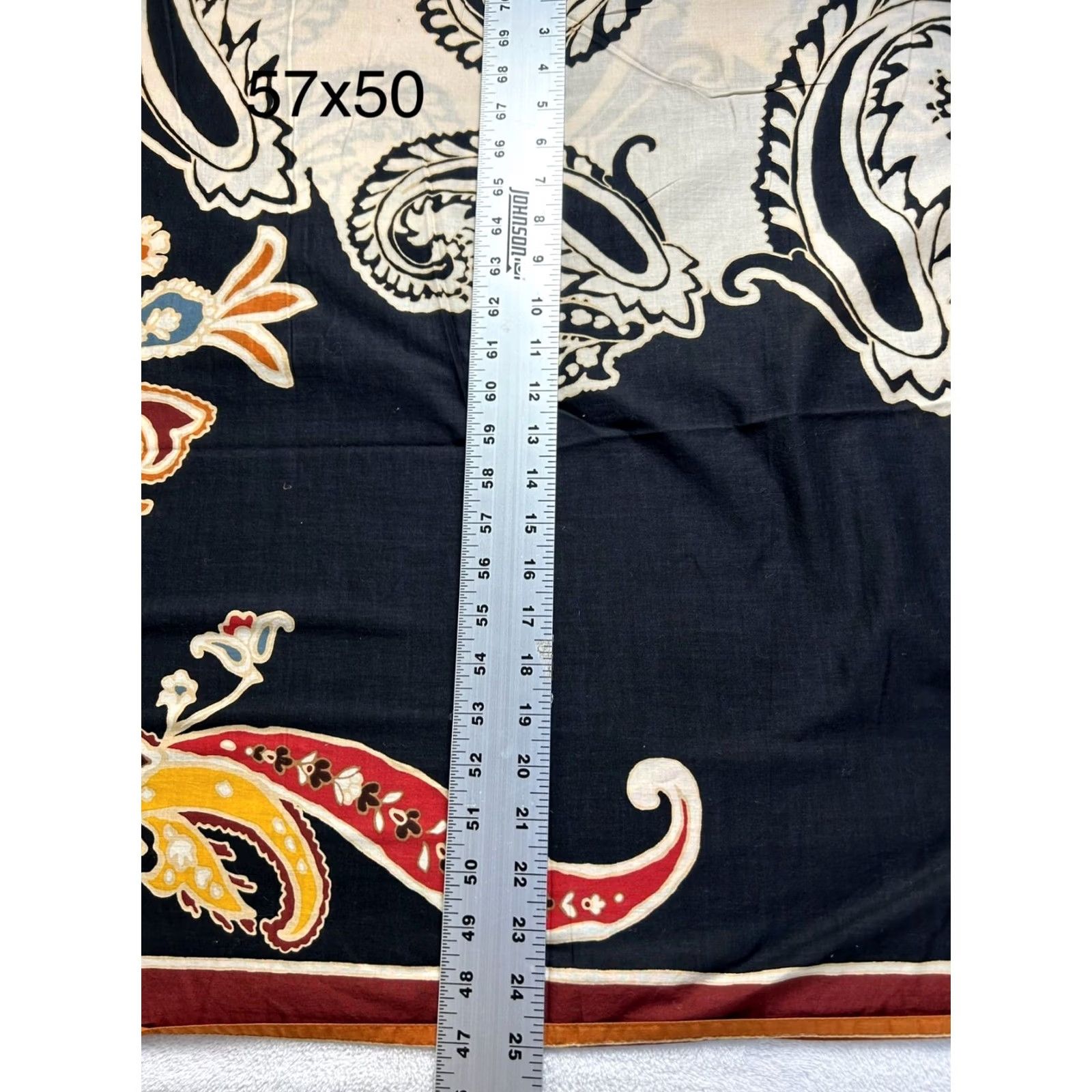 Jim Thompson Jim Thompson Women’s Scarf 57x25 Multicolor Paisley Floral Print Designer Wrap Size ONE SIZE - 4 Thumbnail