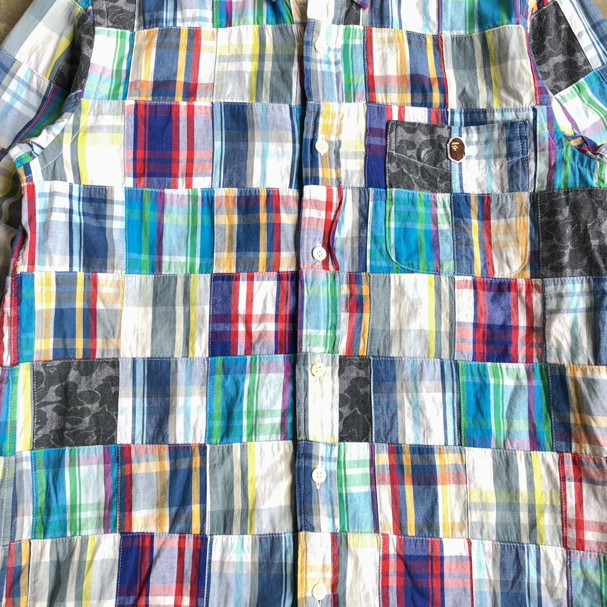 Bape OG Bape A Bathing Ape Camo Patchwork Long Slevee Shirt Size US S / EU 44-46 / 1 - 10 Thumbnail
