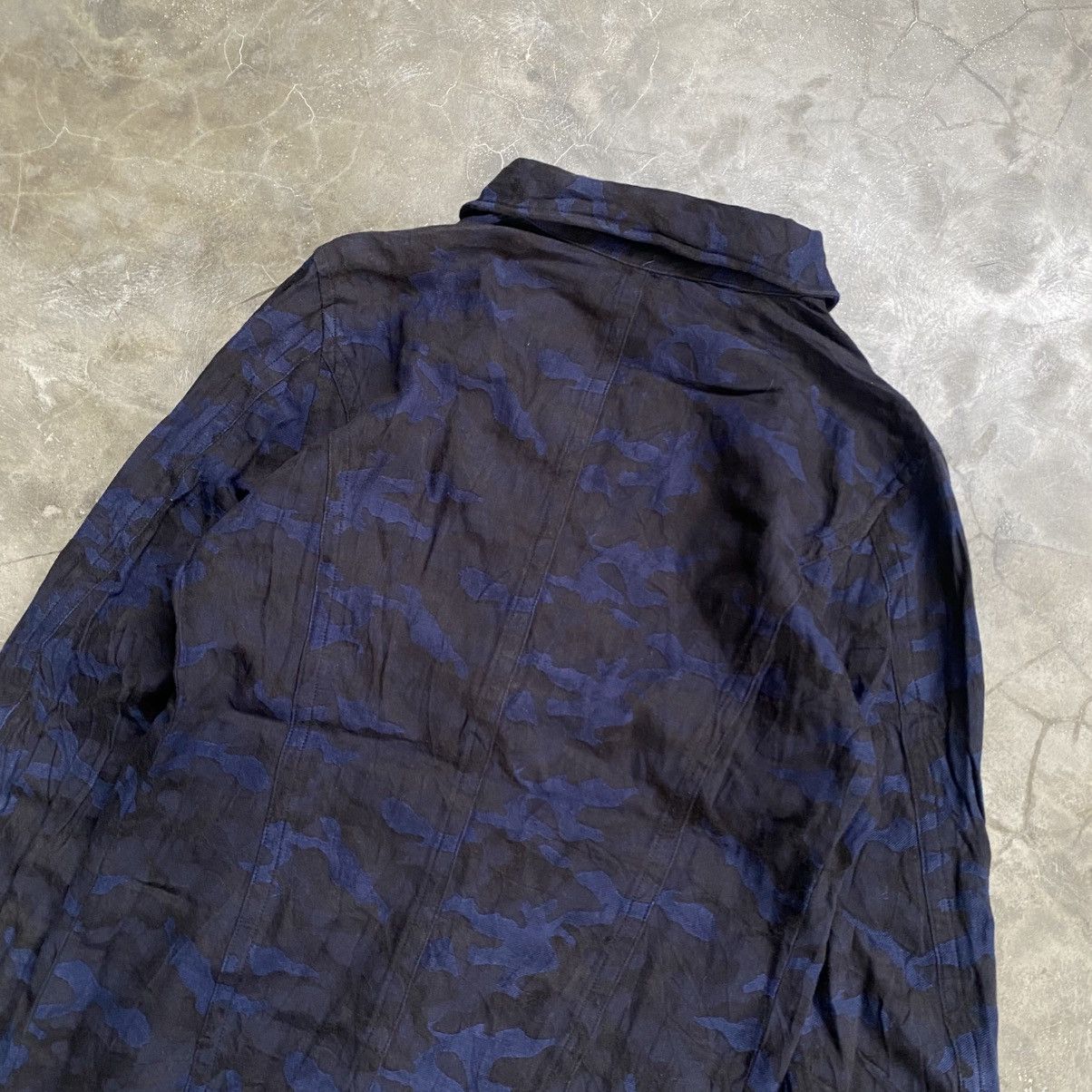 Japanese Brand 2000s Schlussel Vkei Style Open Collar Camo Button Up Shirt Size US M / EU 48-50 / 2 - 10 Thumbnail