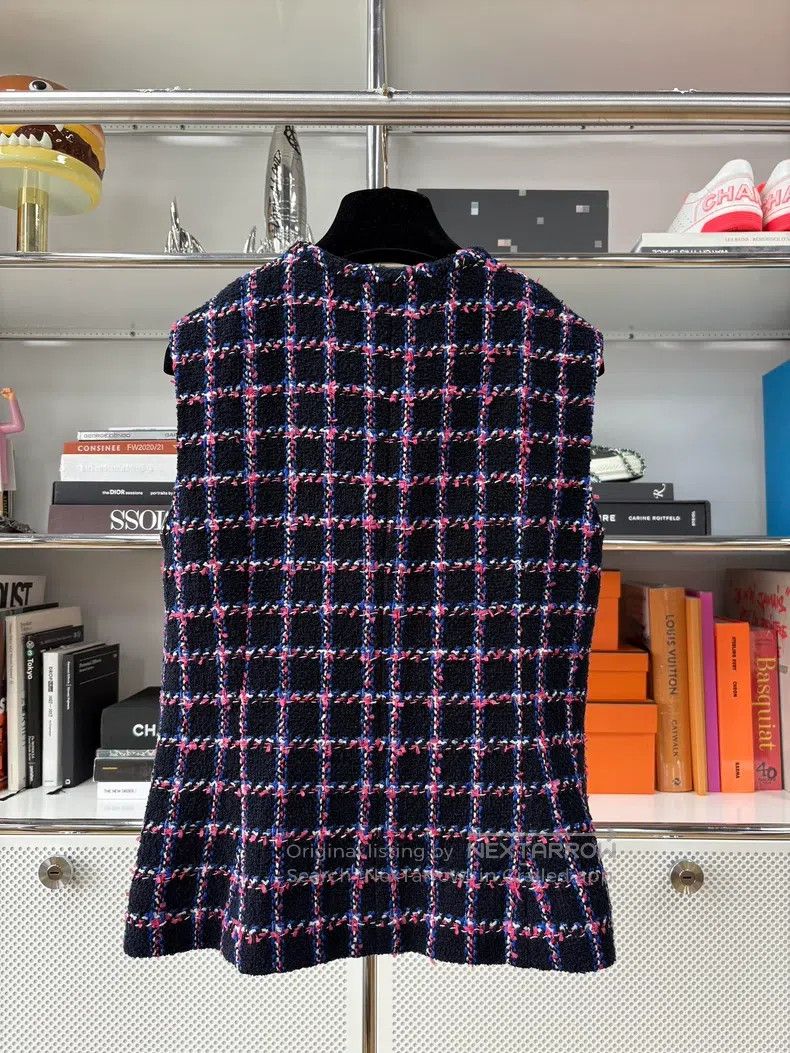 Chanel Chanel 24P purple plaid twill soft tweed diamond buckle ve Size XS / US 0-2 / IT 36-38 - 3 Thumbnail